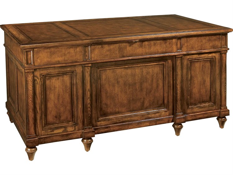 Hekman Office 60" Urban Ash Burl Brown Wood Executive Desk HK79110