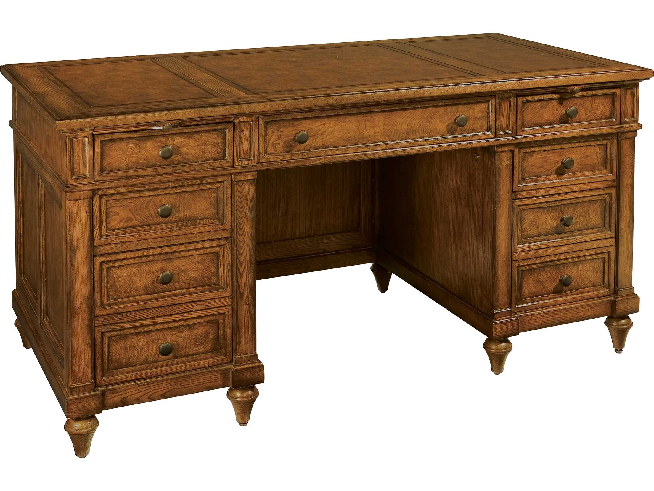 Hekman Office 60 x 30 Junior Executive Desk in Urban Ash Burl HK79110