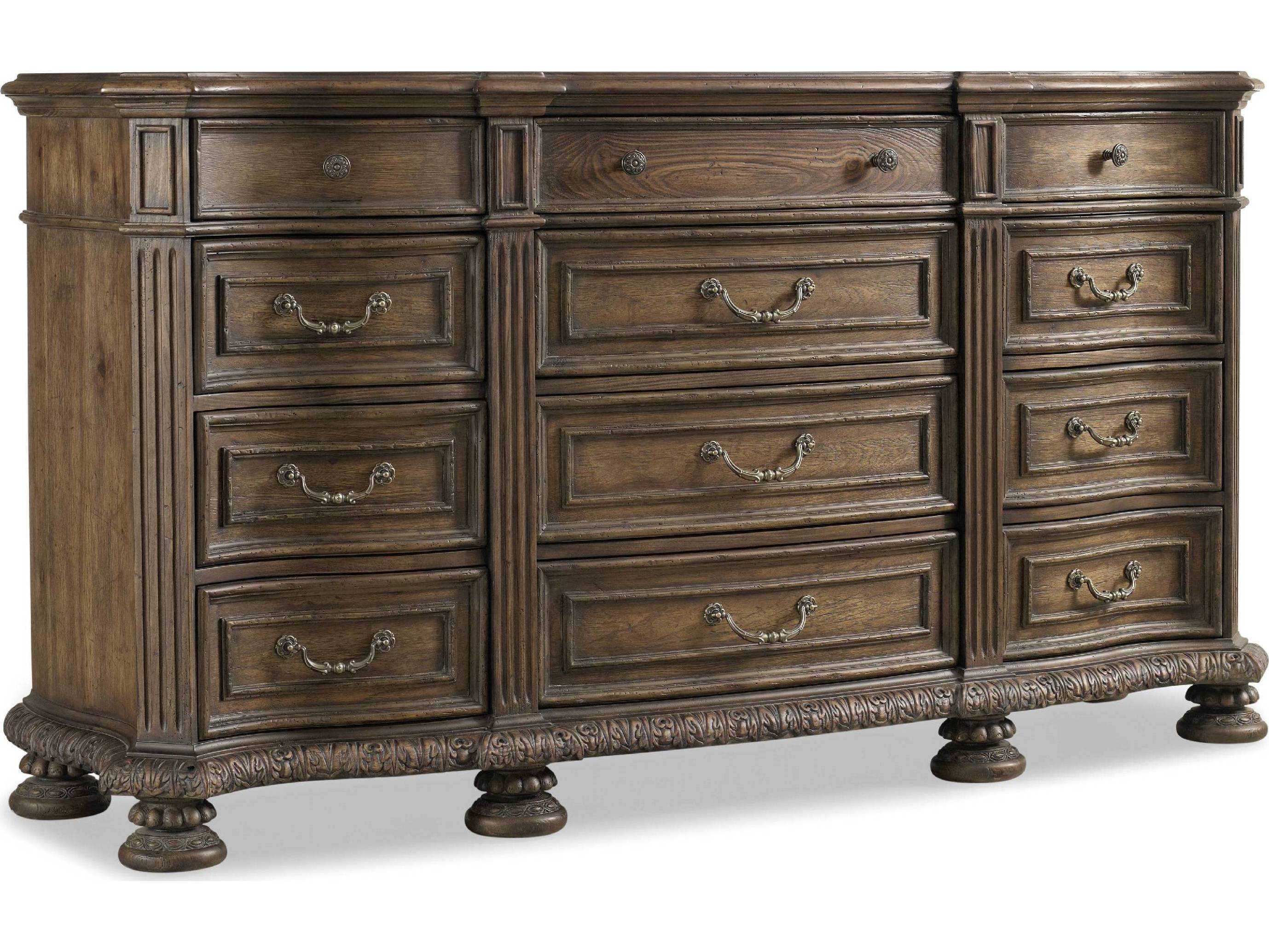Hooker Furniture Rhapsody Rustic Walnut Triple Dresser HOO507090002