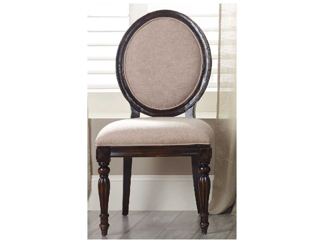 Hooker Furniture Eastridge Oval Back Dark Wood Dining Side Chair