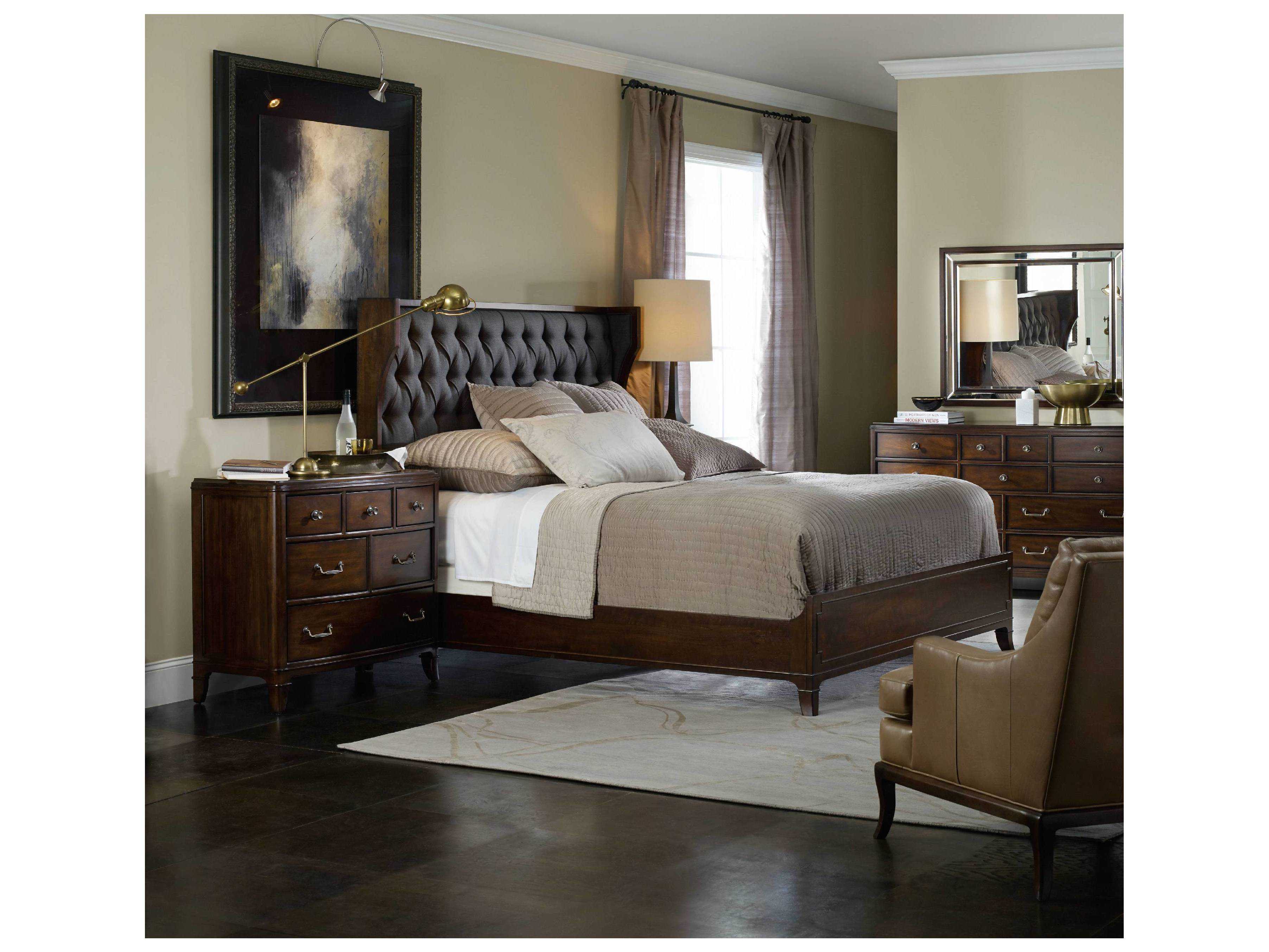 Hooker Furniture Palisade Dark Wood Queen Panel Bed HOO518390650