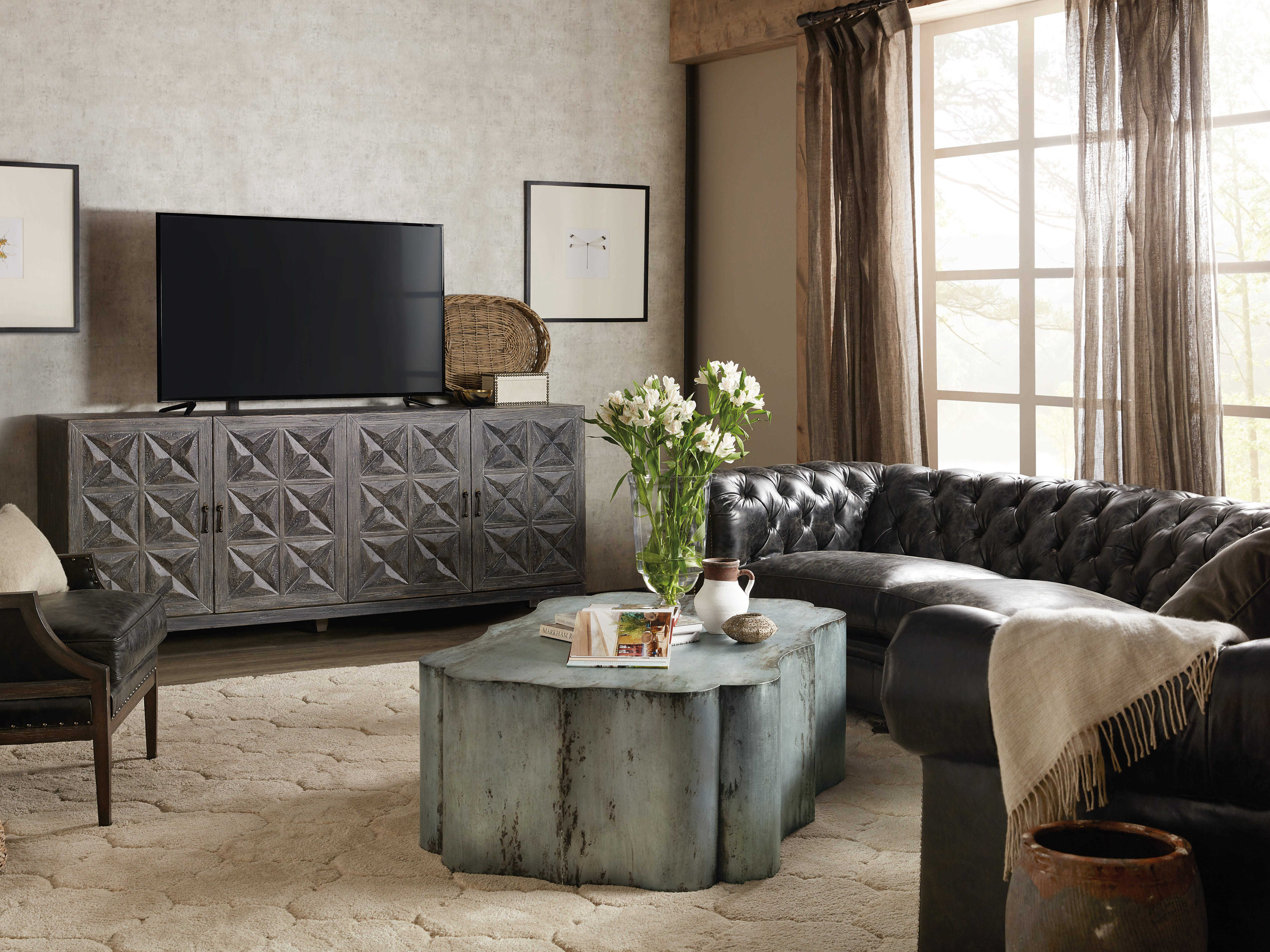 Hooker Furniture Beaumont Gray 52'' Wide Coffee Table HOO57518011045