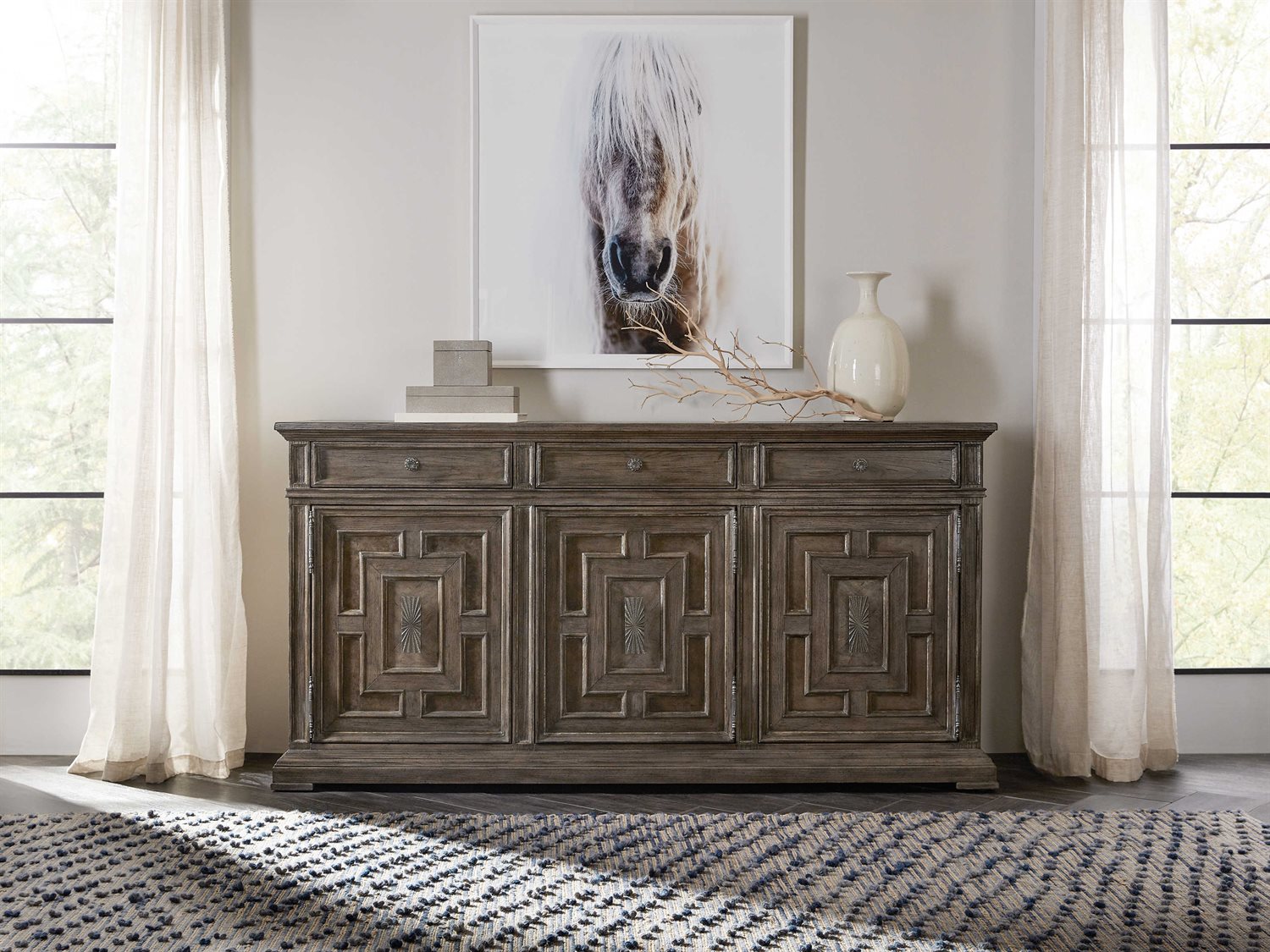 Hooker Furniture Woodlands Medium Wood Buffet HOO58207590085