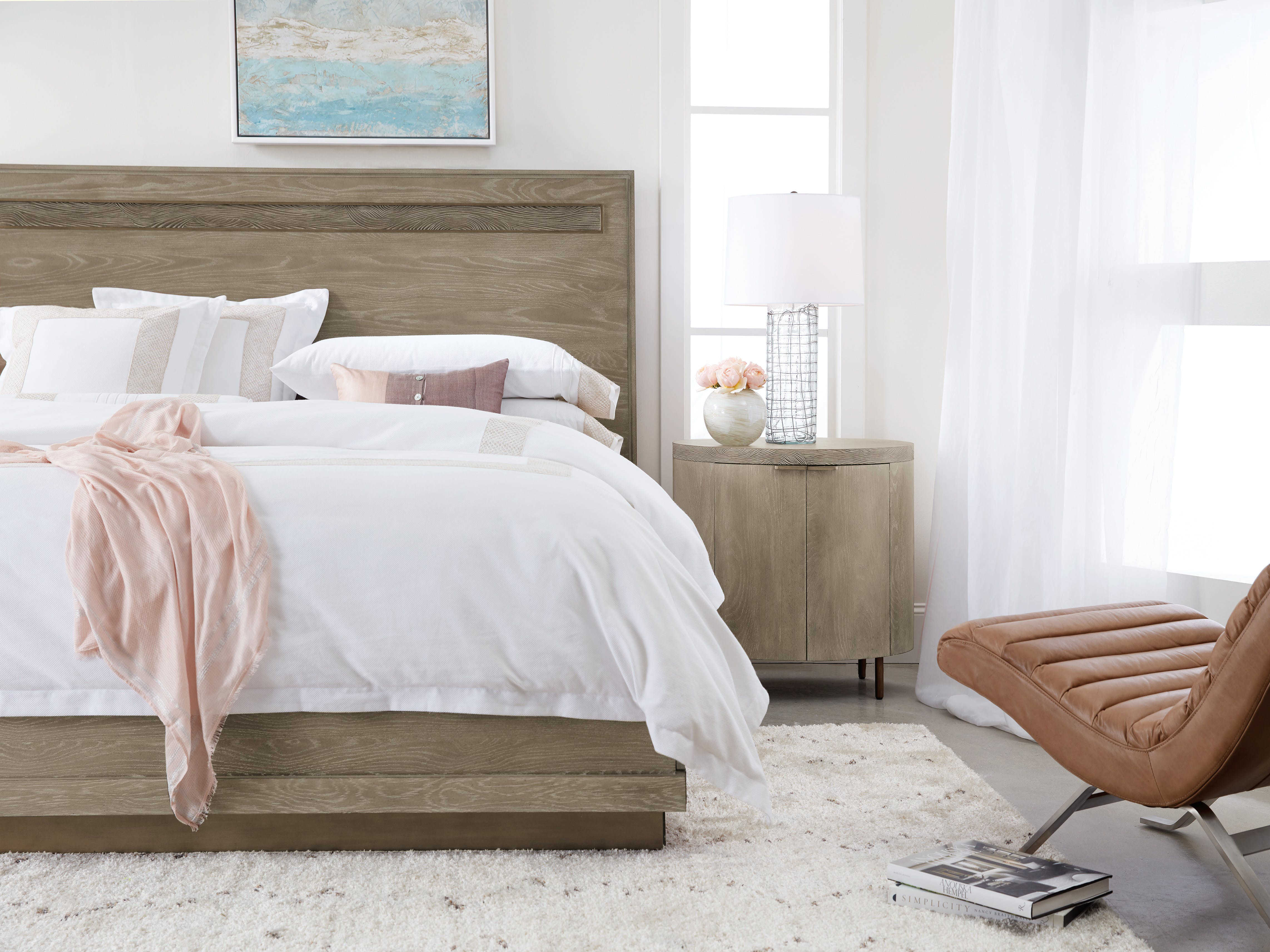 Hooker Furniture Pacifica Light Wood Queen Panel Bed HOO607590250LTWD