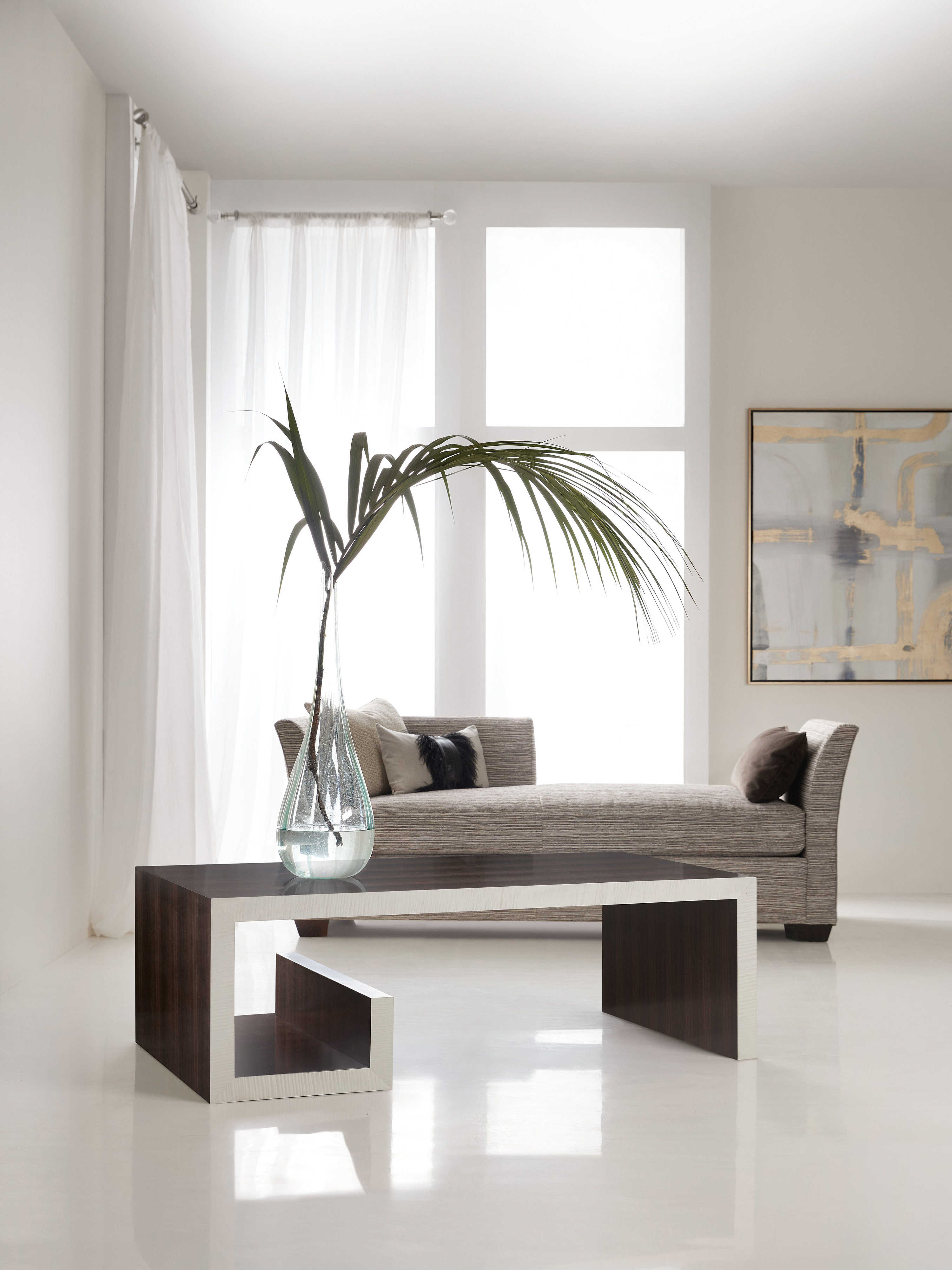 Hooker Furniture Melange Dark Wood 52'' Wide Rectangular Coffee Table