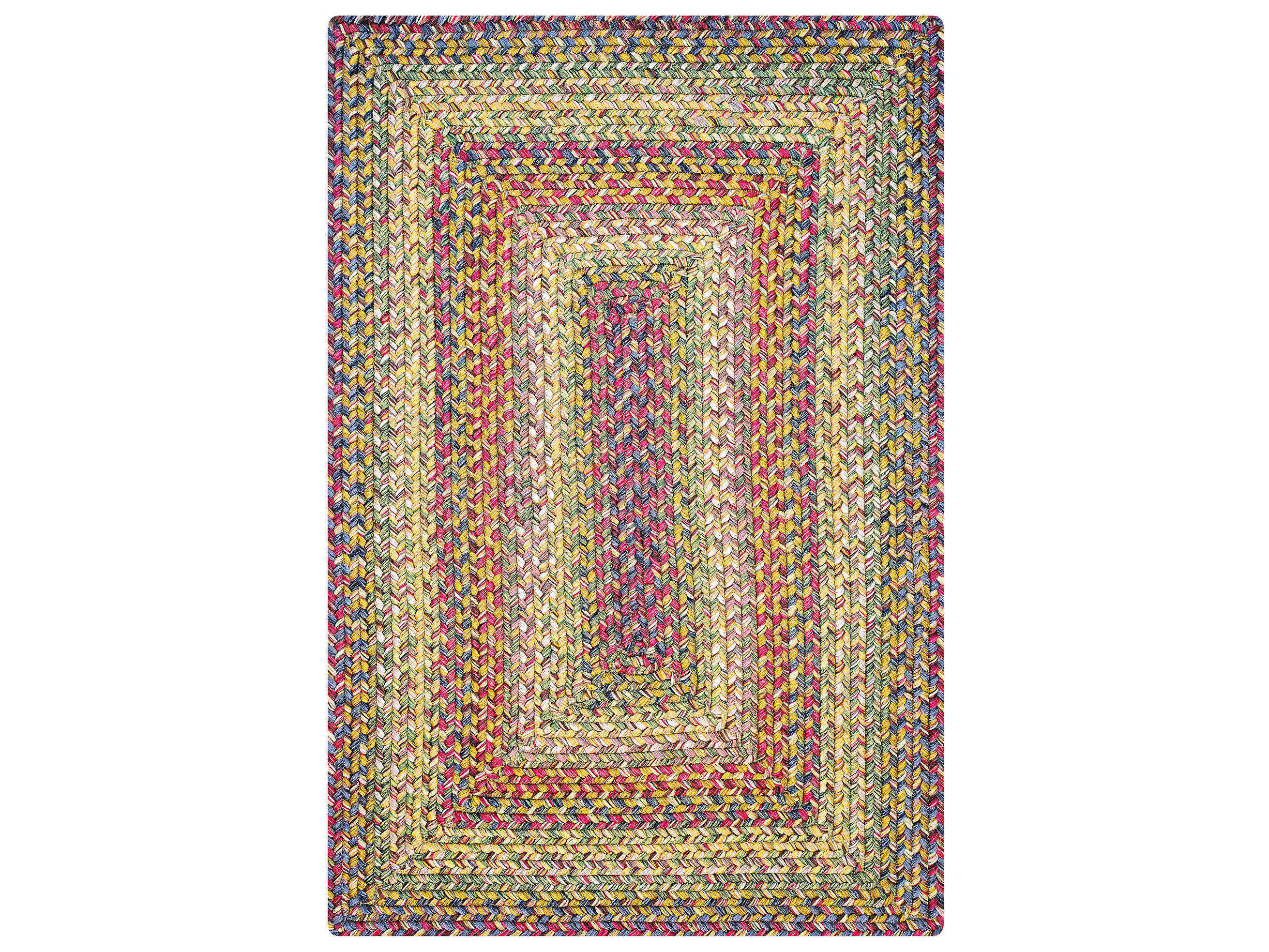 Homespice Decor Ultra Durable Braided Rugs Beige / Red / Green