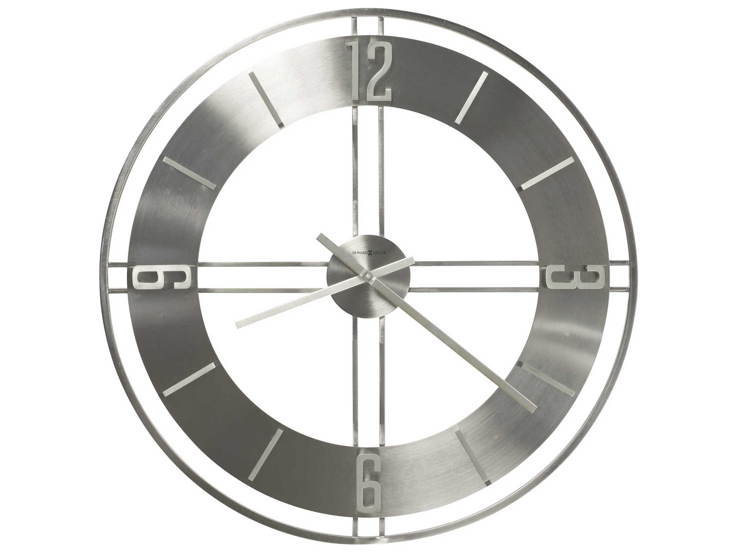 Howard Miller Stapleton Satin Nickel Oversized Gallery Wall Clock