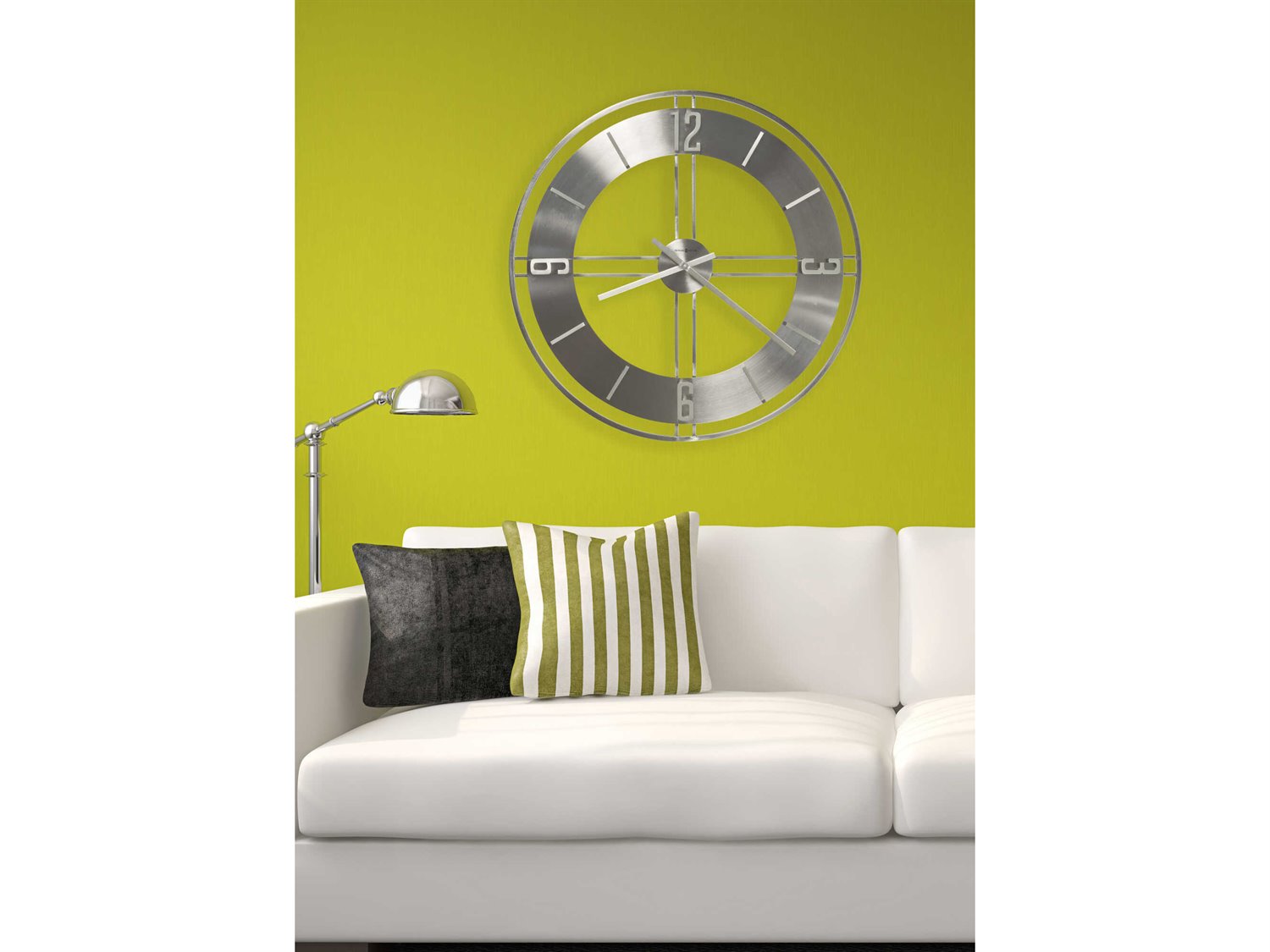 Howard Miller Stapleton Satin Nickel Oversized Gallery Wall Clock