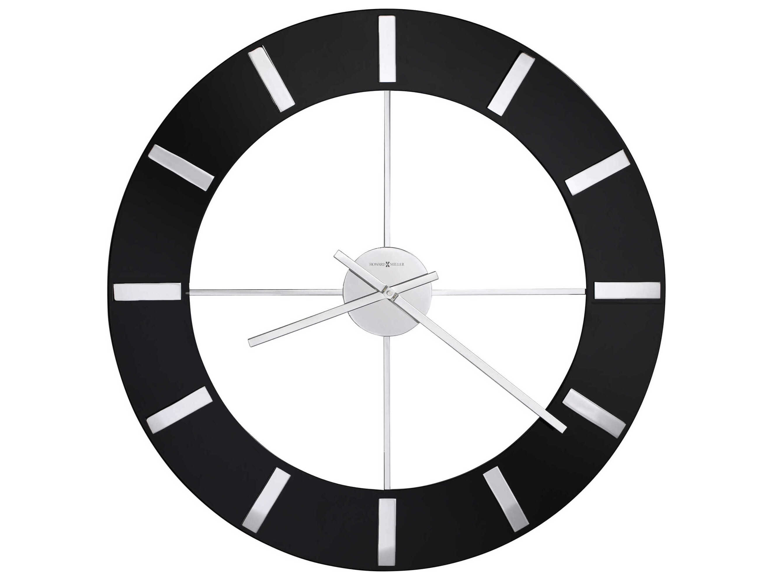 Howard Miller Onyx HighGloss Black Oversized Gallery Wall Clock