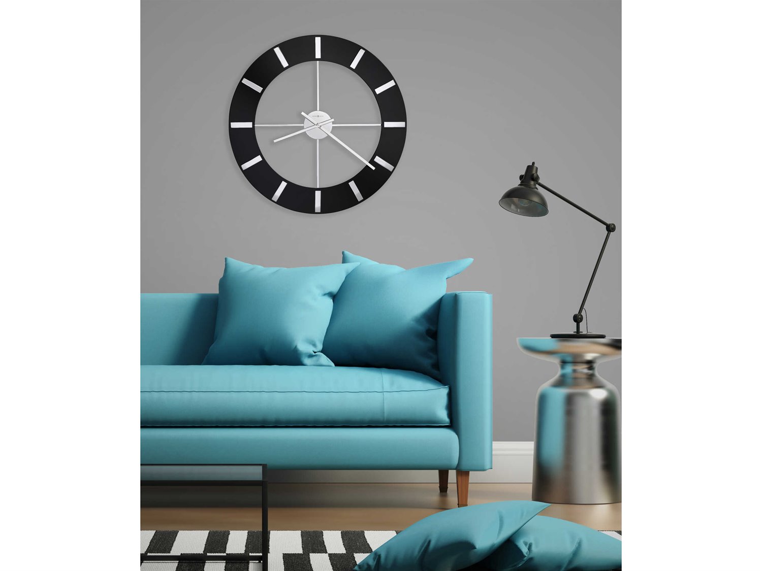 Howard Miller Onyx HighGloss Black Oversized Gallery Wall Clock