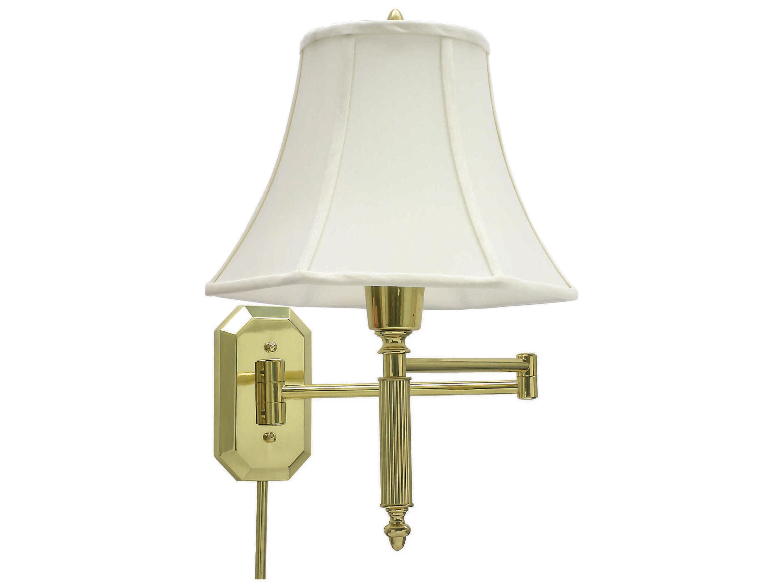 House of Troy 16" Tall 1Light Polished Brass Swing Wall Sconce HTWS706