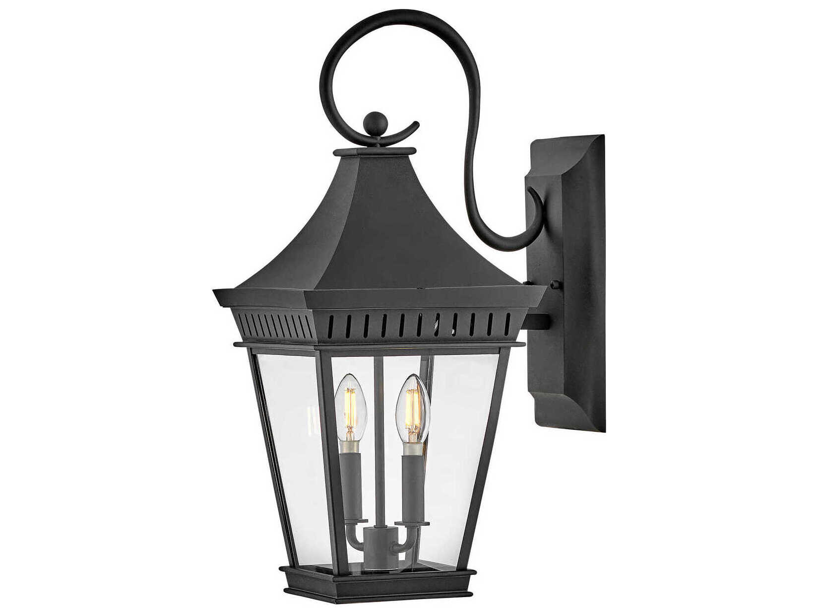 Hinkley Lighting Chapel Hill Museum Black 2light Outdoor Wall Light