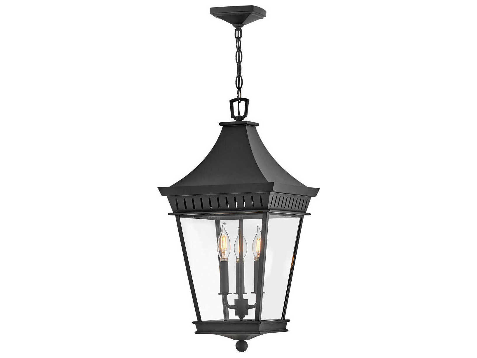 Hinkley Lighting Chapel Hill Museum Black 3light Outdoor Hanging Light