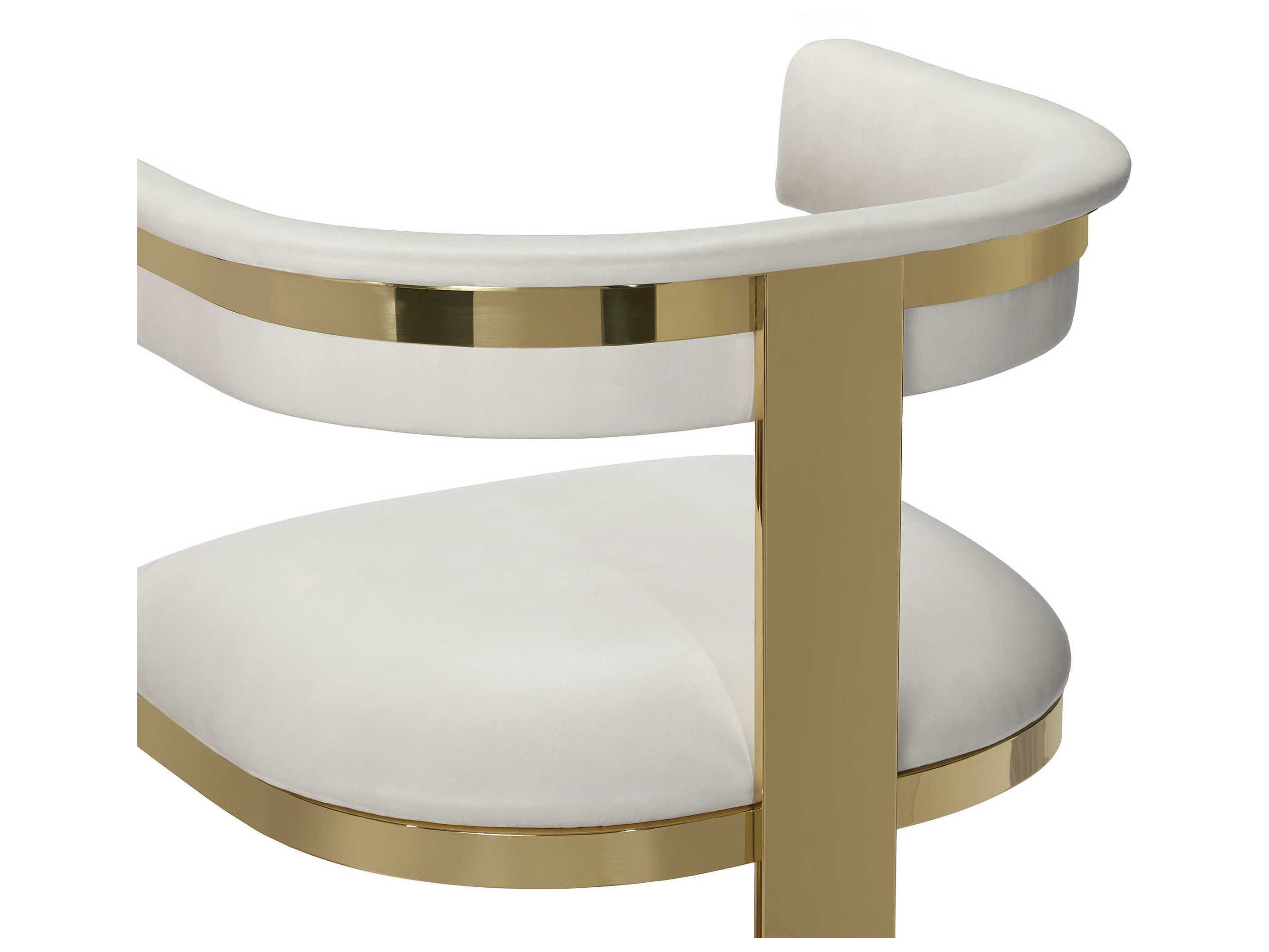Interlude Home Darcy Cream Leather Bar Stool IL148102