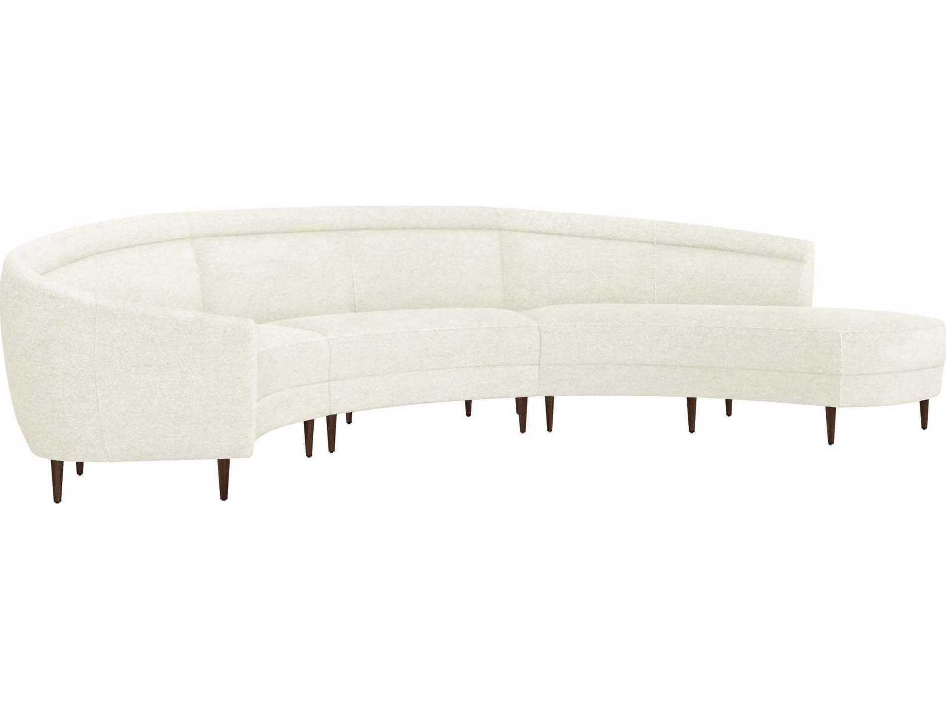 Interlude Home Capri Foam / Walnut Sectional Sofa with Right Chaise