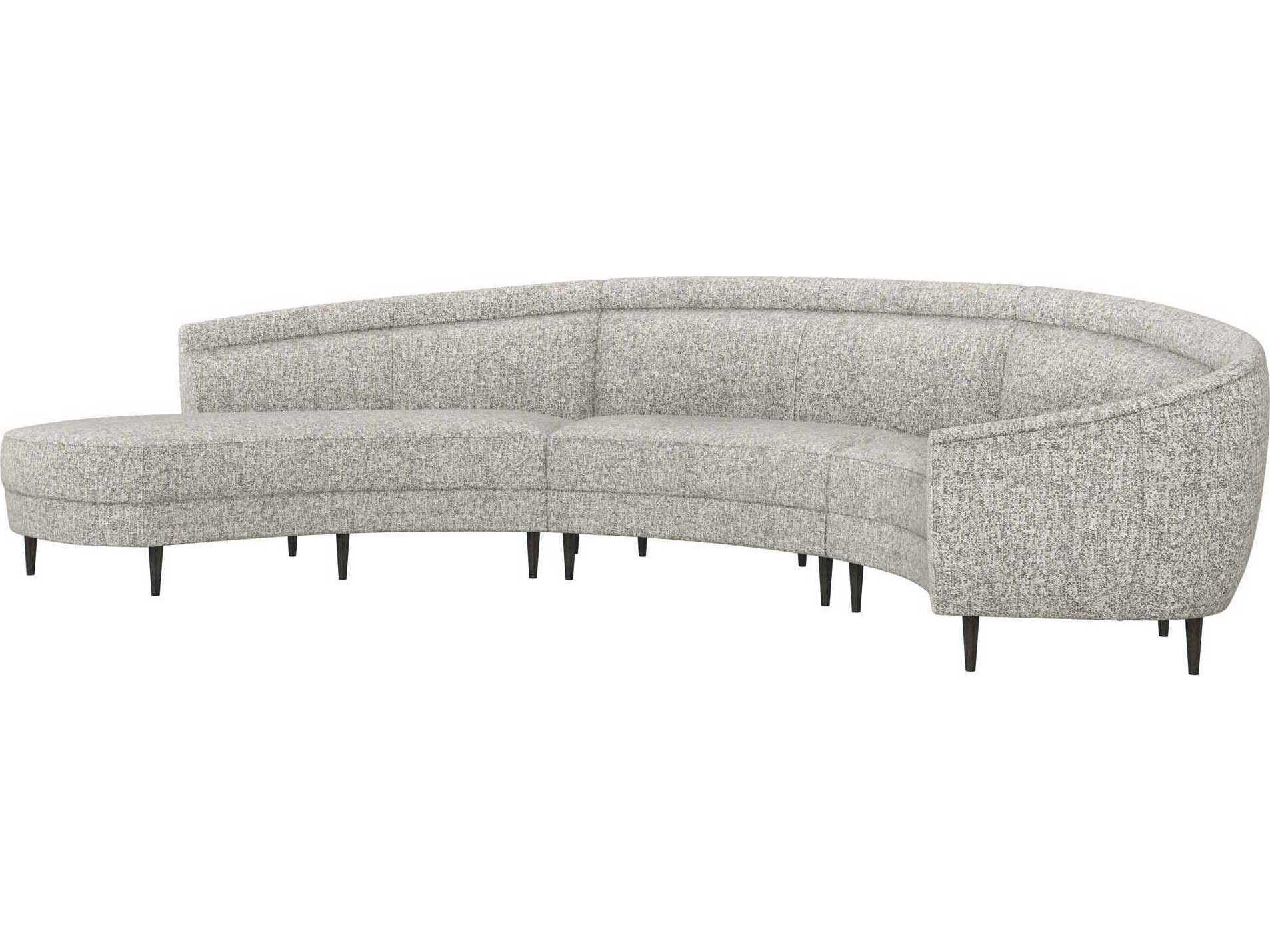 Interlude Home Capri Breeze / Dark Grey Sectional Sofa with Left Chaise