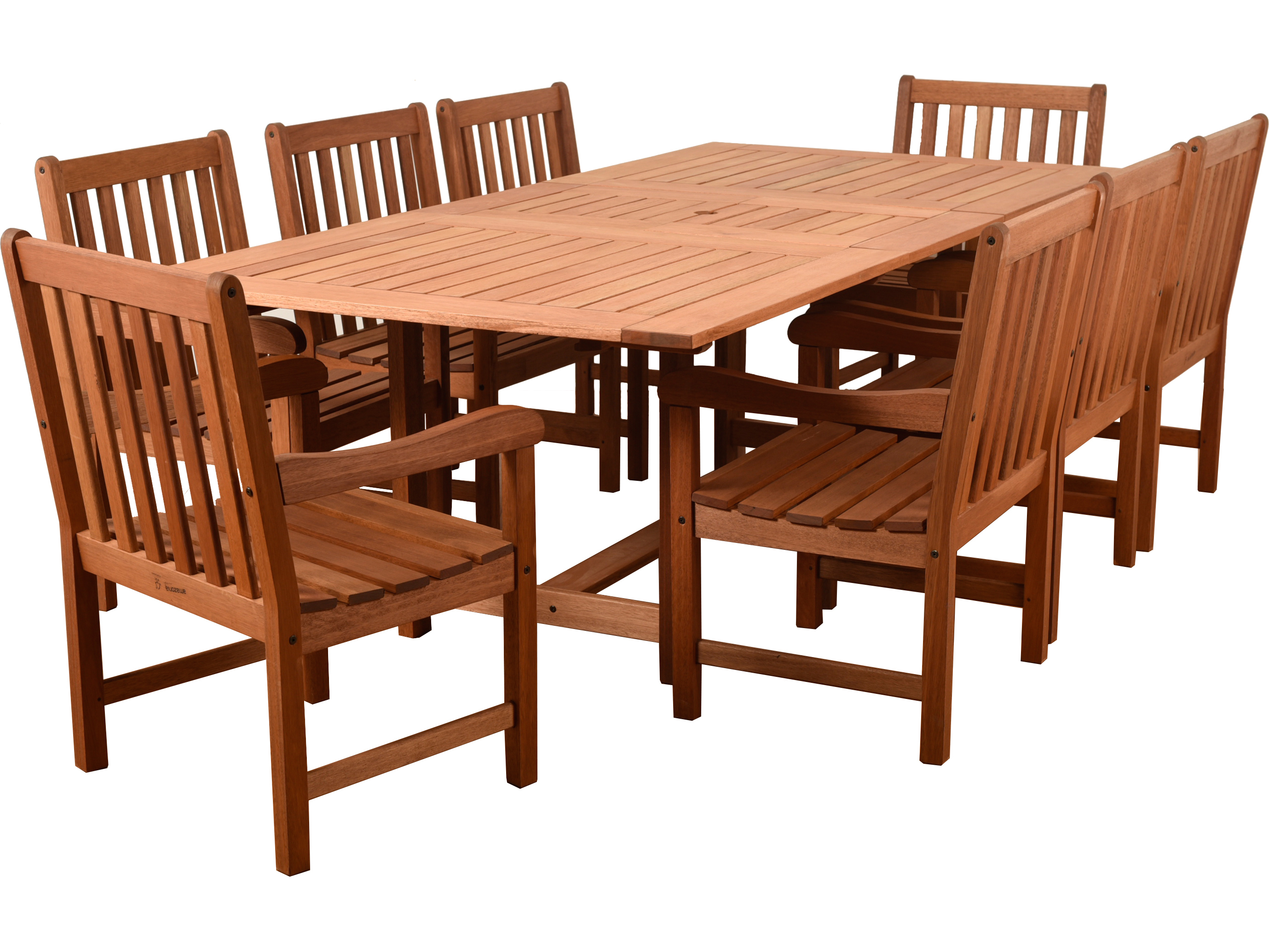 International Home Miami Amazonia Bristol 9 Piece Rectangular Dining