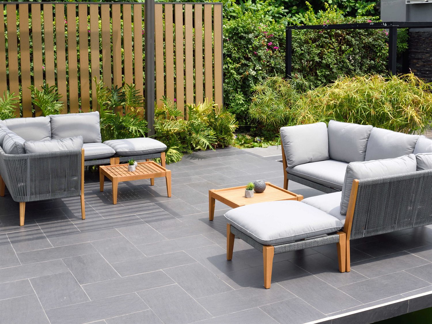 International Home Miami Outdoor Furniture International Home Miami Amazonia Malmo 8 Piece Wood Lounge Set