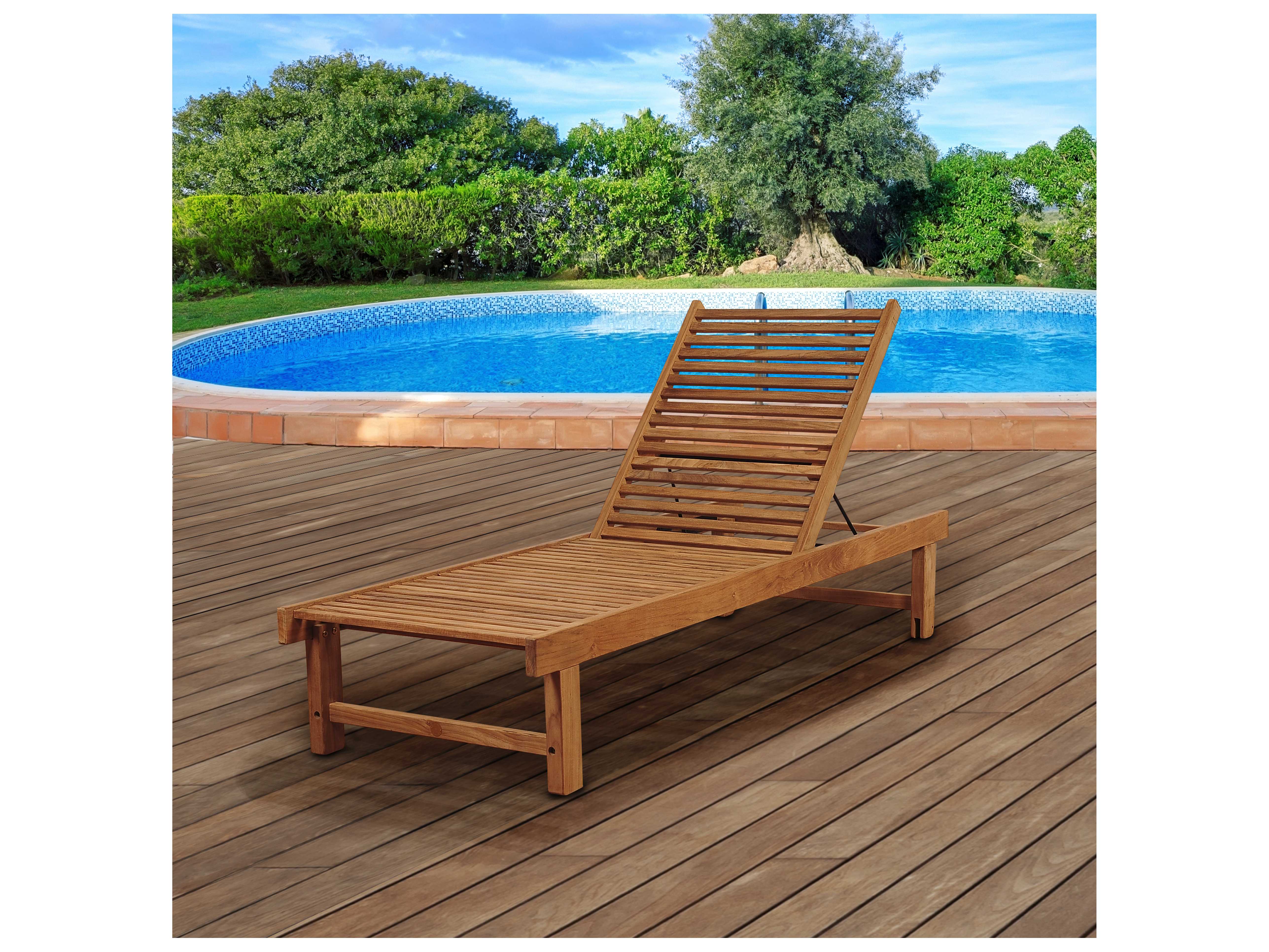 International Home Miami Outdoor Furniture International Home Miami Amazonia Nias Teak Lounger IMSCNIASLOUNGER