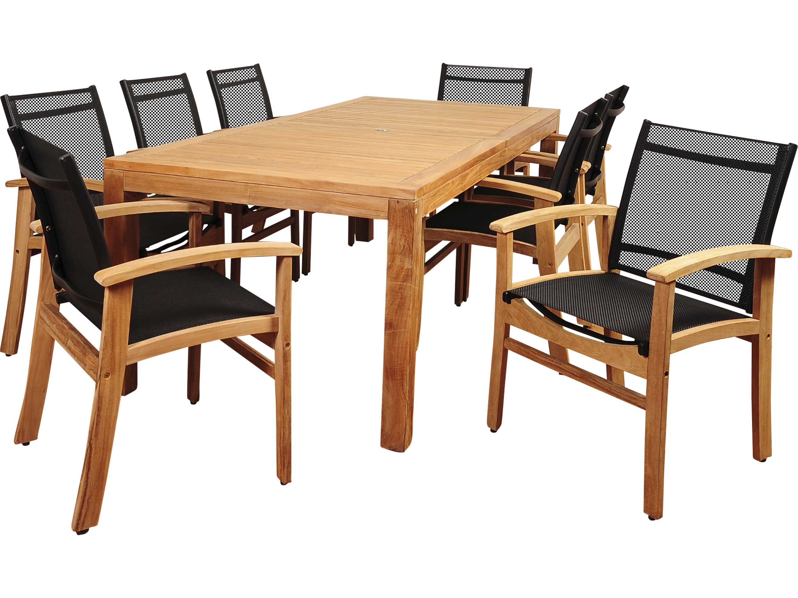International Home Miami Amazonia Terrace 9 Piece Teak Rectangular