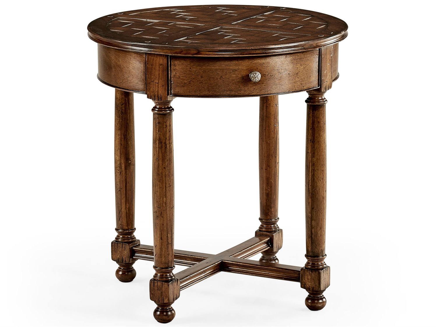 Jonathan Charles Country Farmhouse Round End Table JC492021WAL