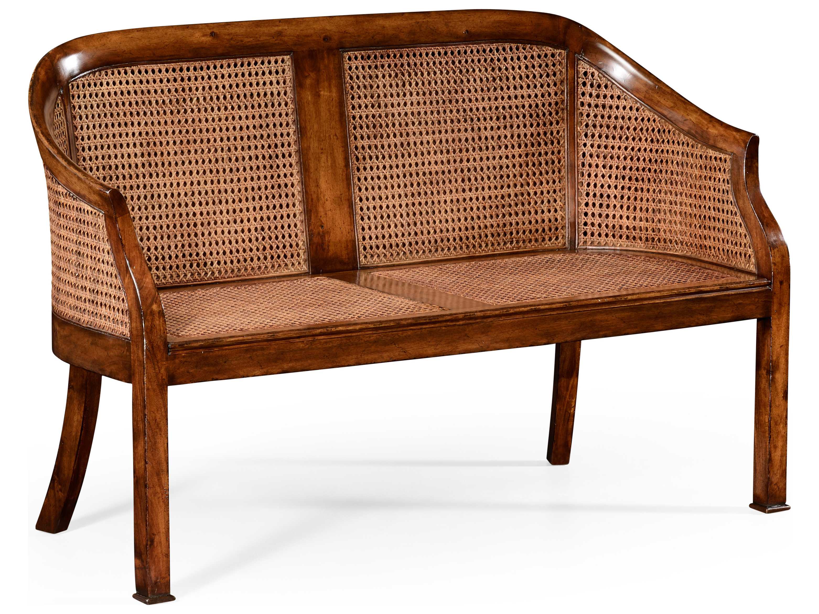 Jonathan Charles Country Farmhouse Medium Walnut Loveseat 492247