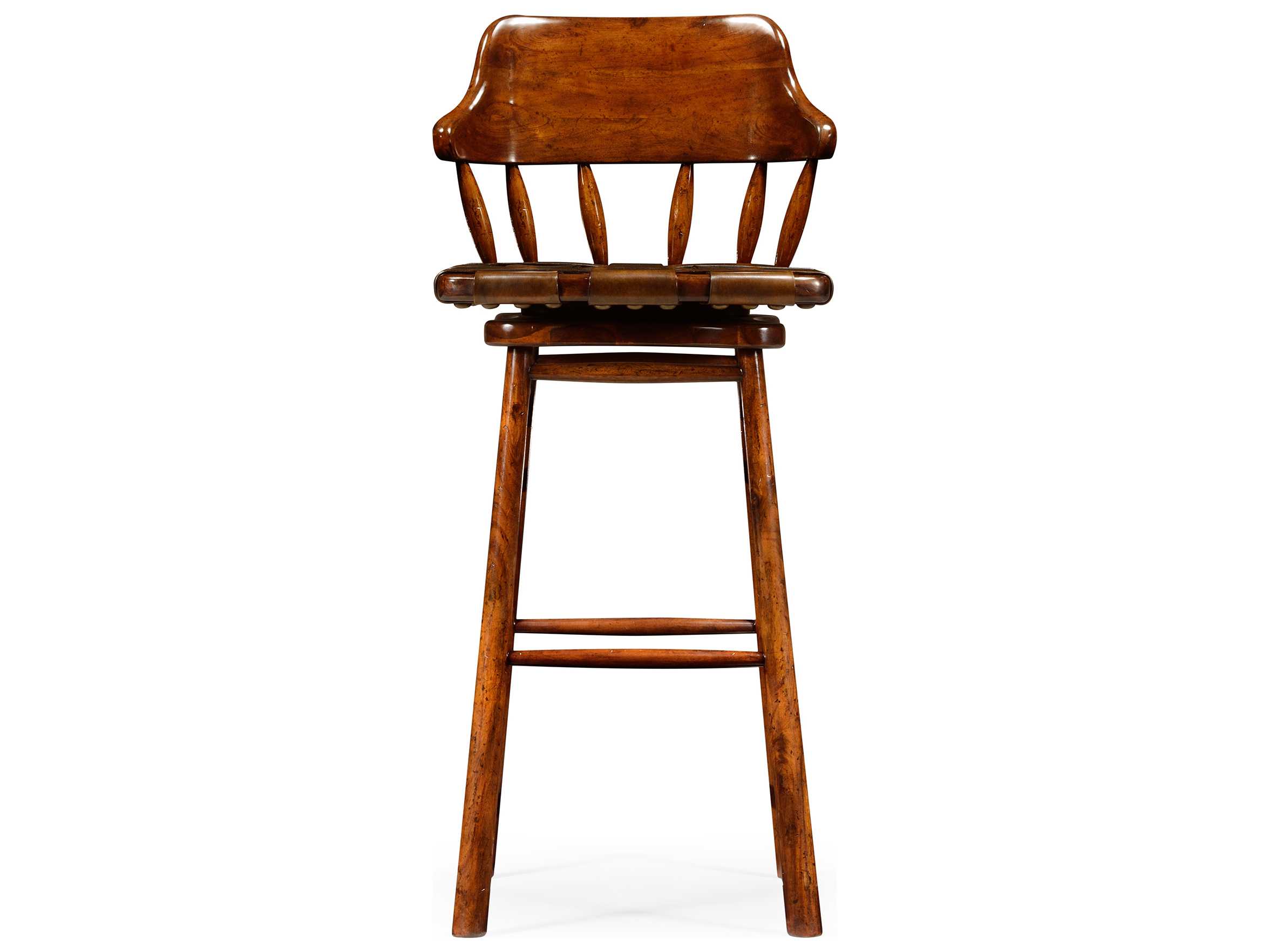 Jonathan Charles Country Farmhouse Medium Walnut Bar Stool JC493010