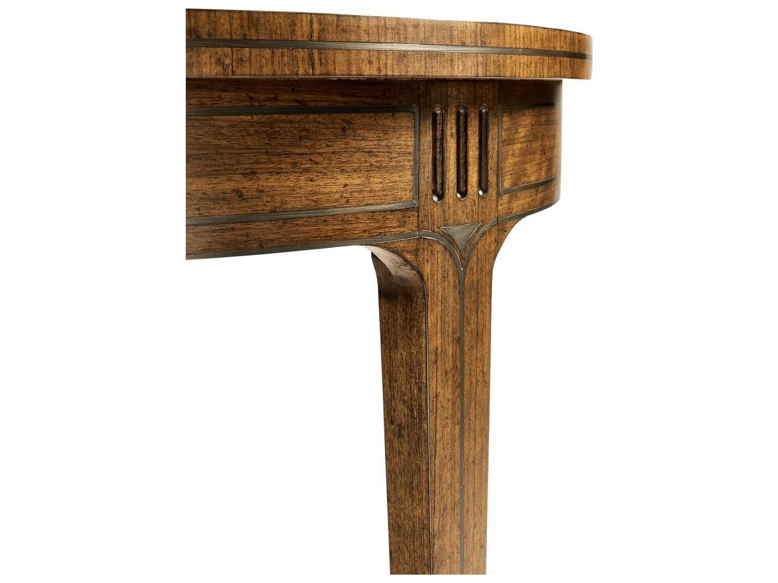 Jonathan Charles Cambridge 28'' Wide Demilune Console Table JC495861DBW