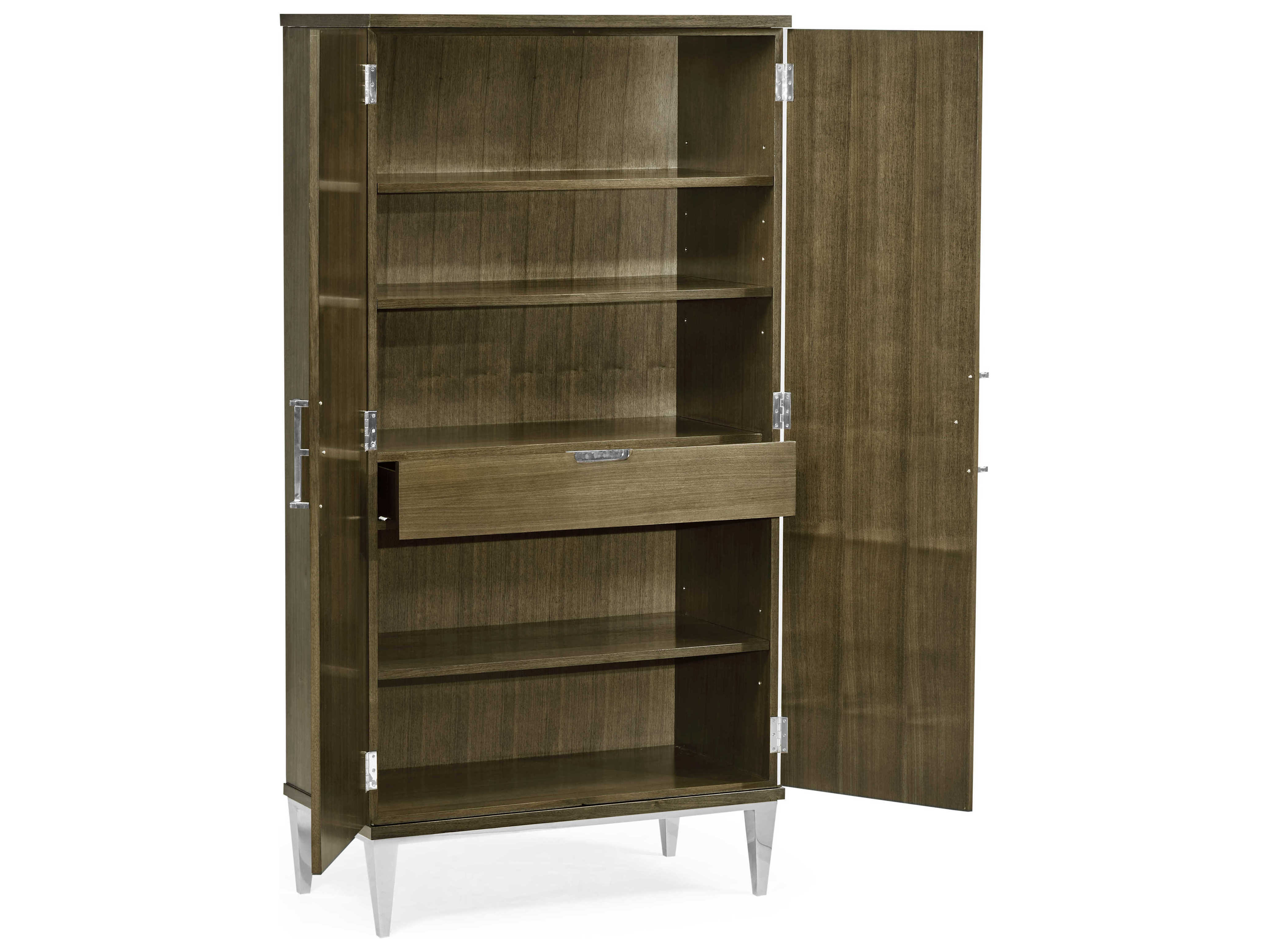 Jonathan Charles Gatsby Dark Grey Walnut / Stainless Steel Bar