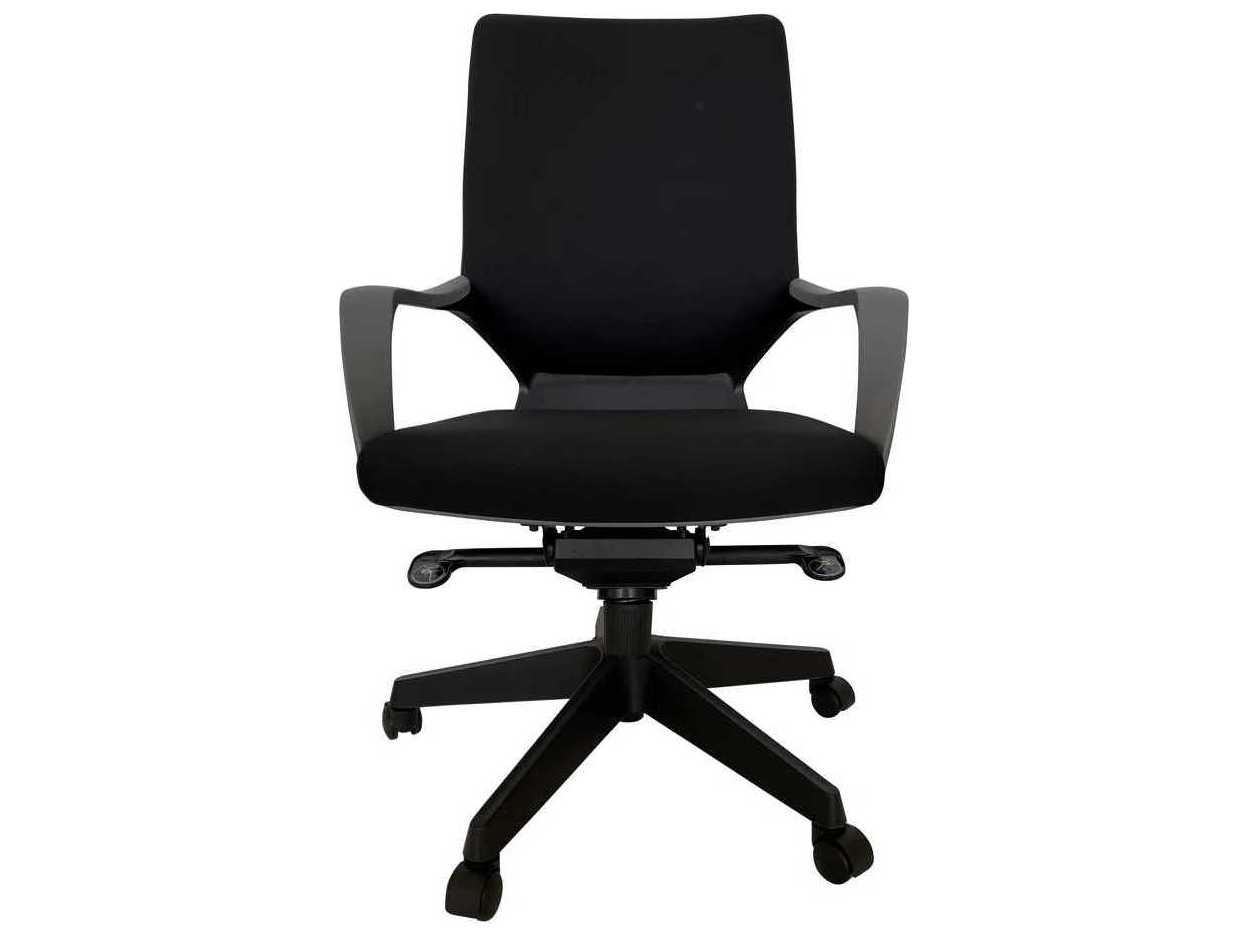 Unique Furniture Tulsa Black / Slate Grey MidBack Computer Chair JE5060