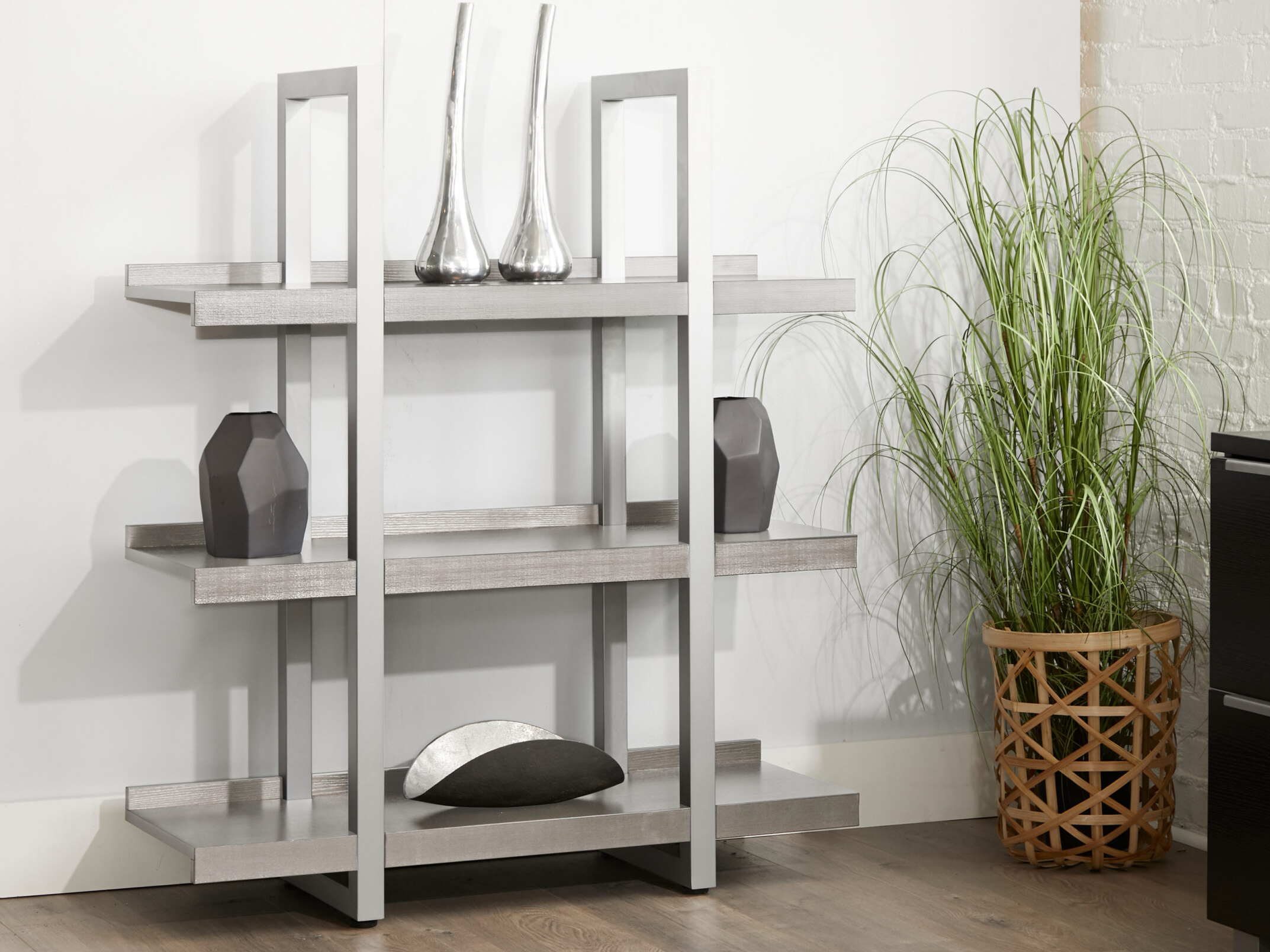Unique Furniture Kalmar Vietnam 40" Grey Bookcase JEK104GREY