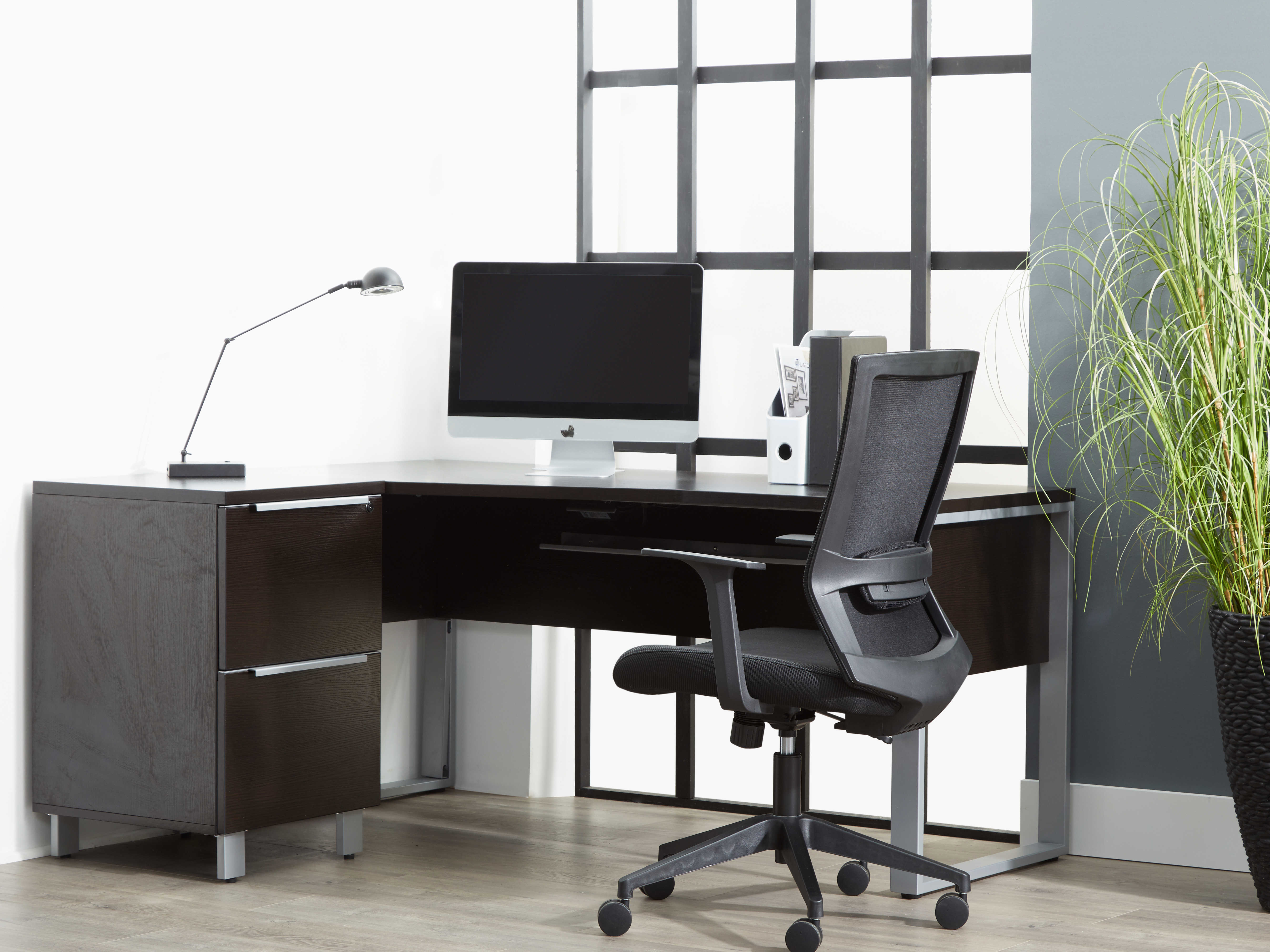 Unique Furniture Kalmar 63" Espresso Brown Credenza Desk JEK141LESP