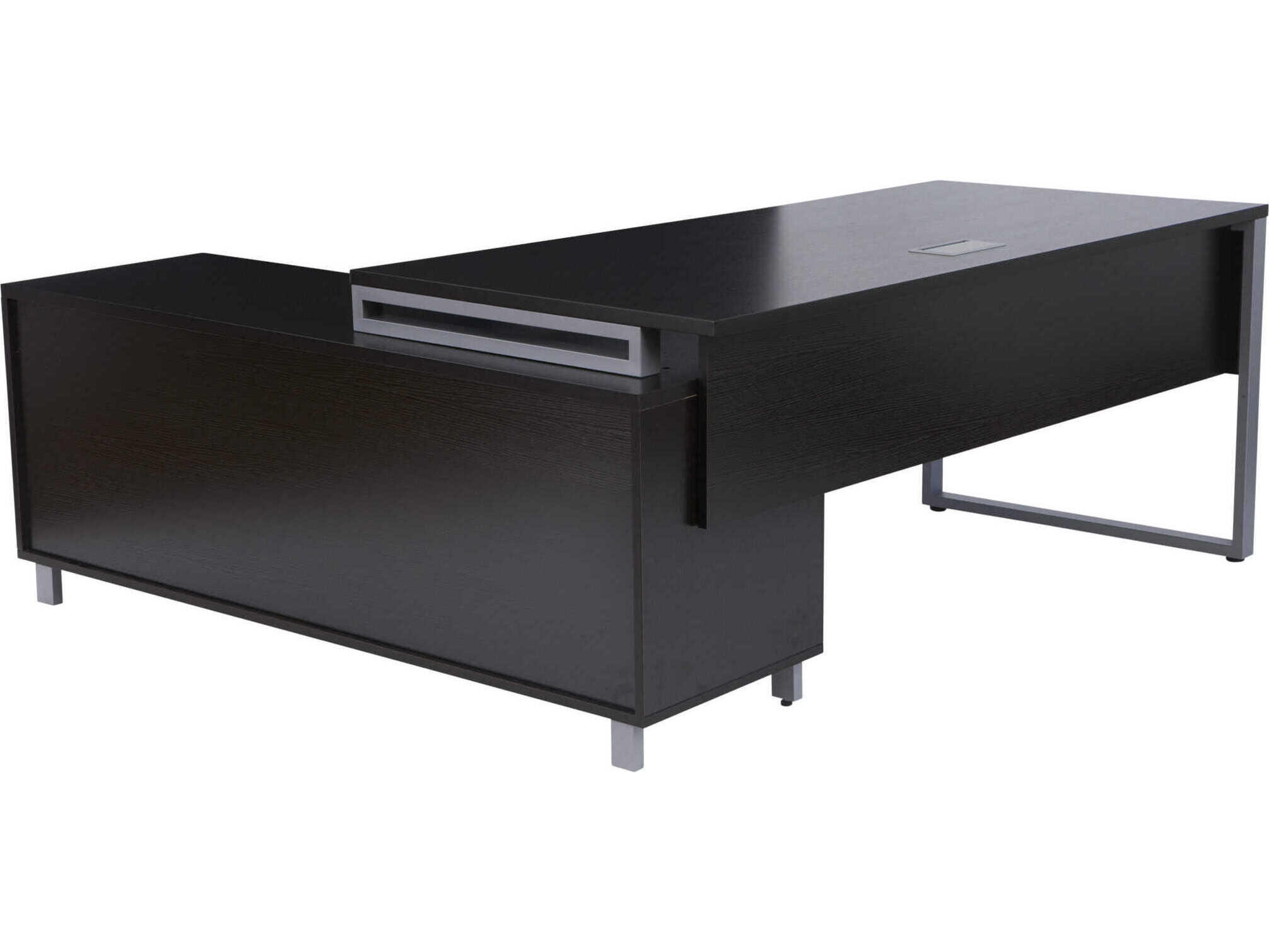 Unique Furniture Kalmar Vietnam 71" Espresso Brown LShaped Desk