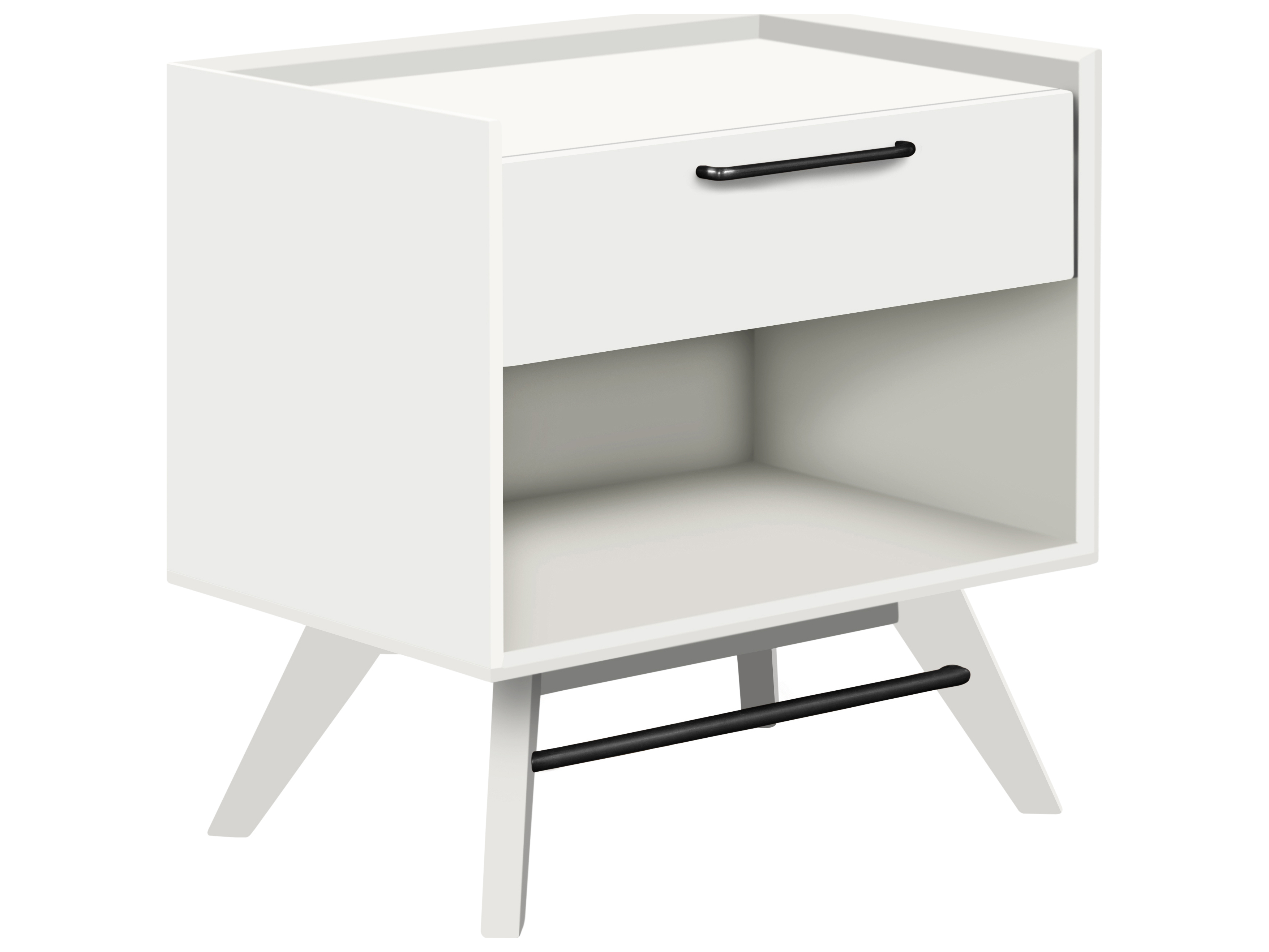 Unique Furniture Rainier White OneDrawer Nightstand JERAIN3350WH