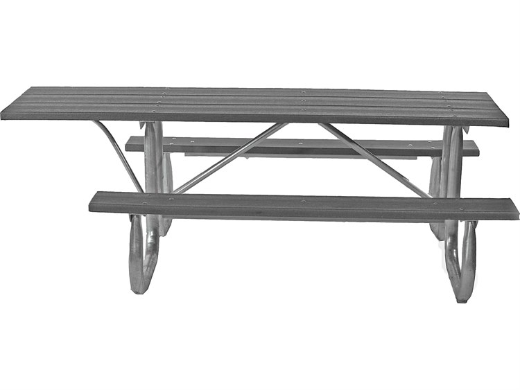 Frog Furnishings Galvanized Steel 6 ft. 90''W x 70''D ADA Rectangular