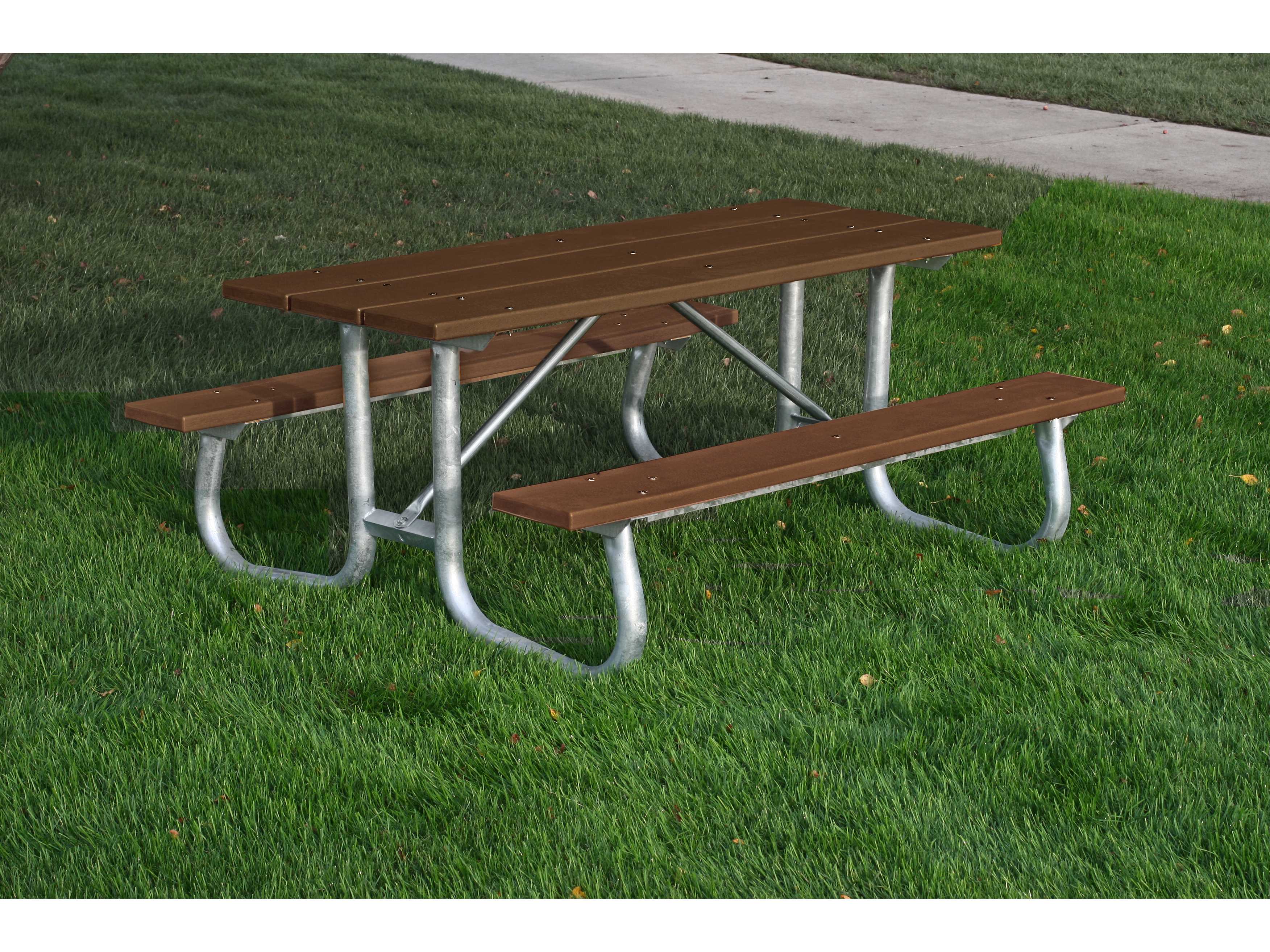 Frog Furnishings Galvanized Steel 6 ft. 72''W x 70''D Rectangular