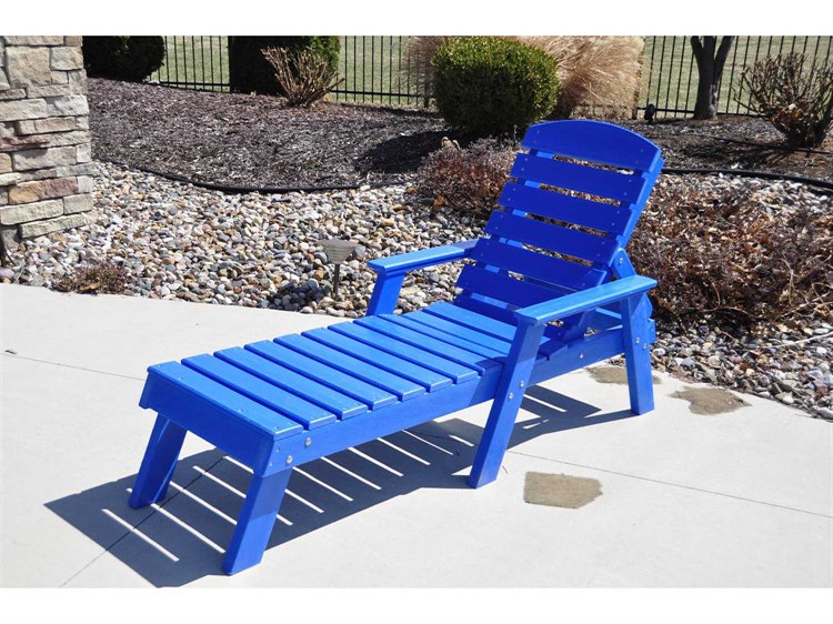 Frog Furnishings Adirondack Recycled Plastic Pensacola Chaise Lounge