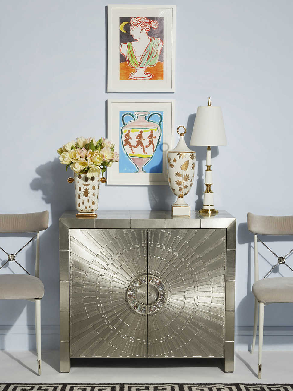 Jonathan Adler Talitha Nickel Accent Chest JON22517