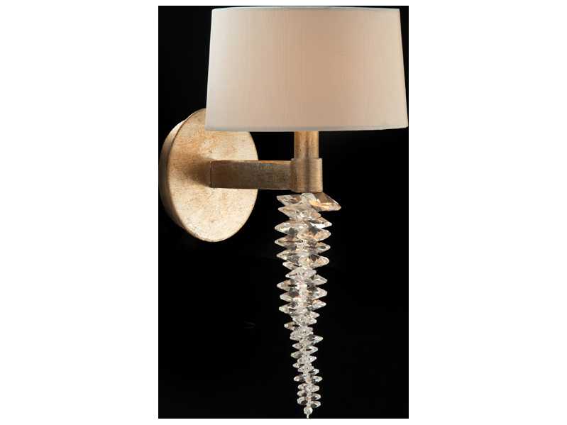 John Richard Cascading Crystal Waterfall Single Light Wall Sconce