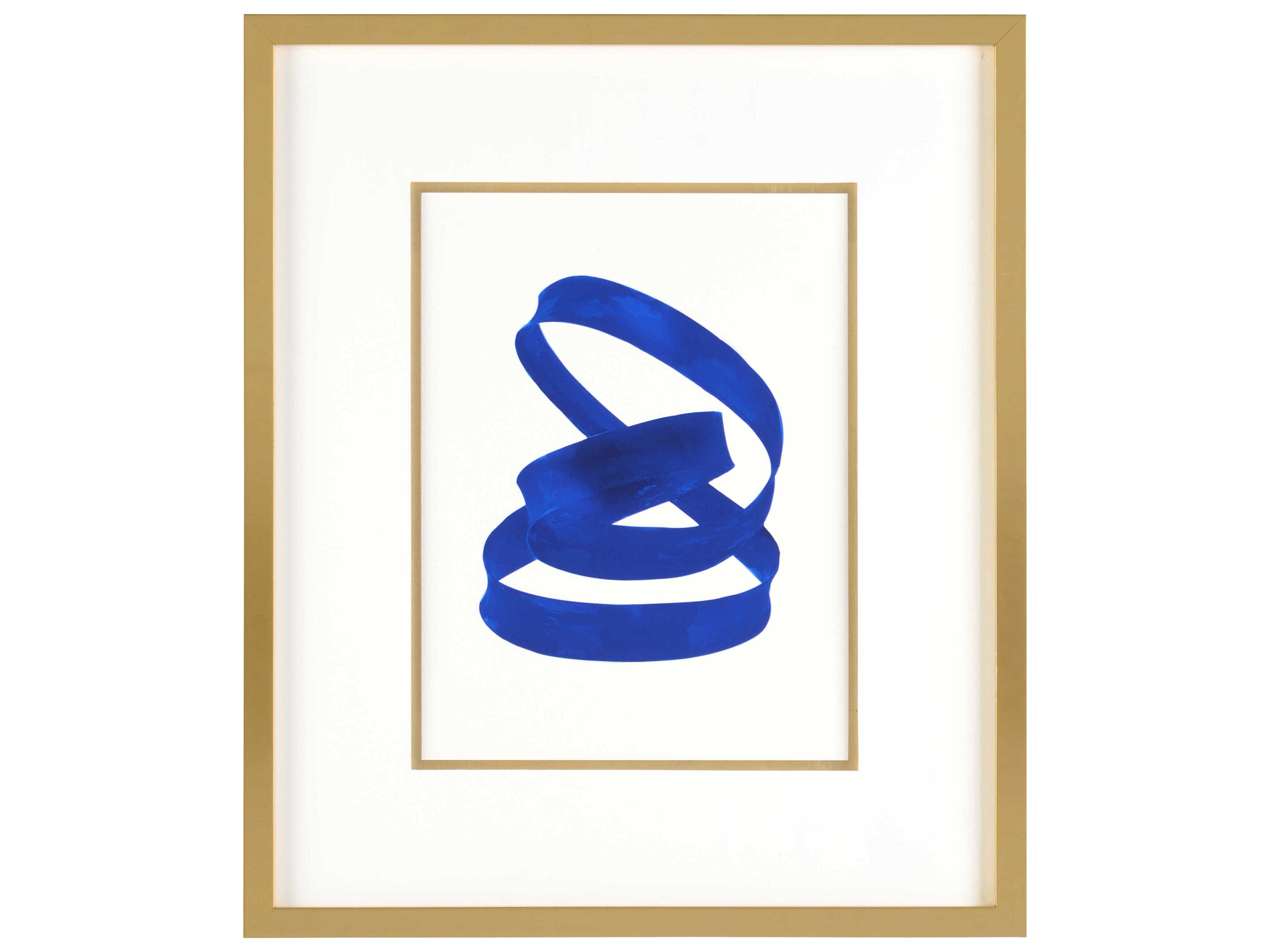 John Richard Blue SwirlIV Wall Art JRGBG2028D