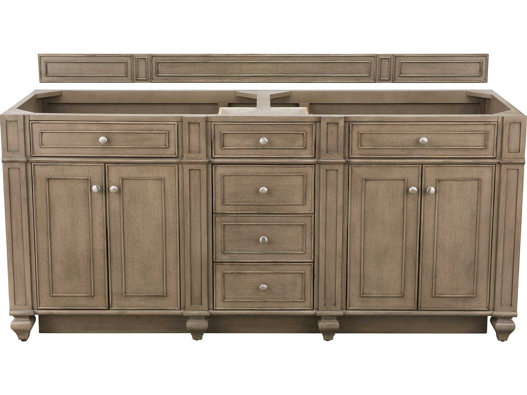 James Martin Furniture Bristol White Washed Walnut 72'' Wide Double