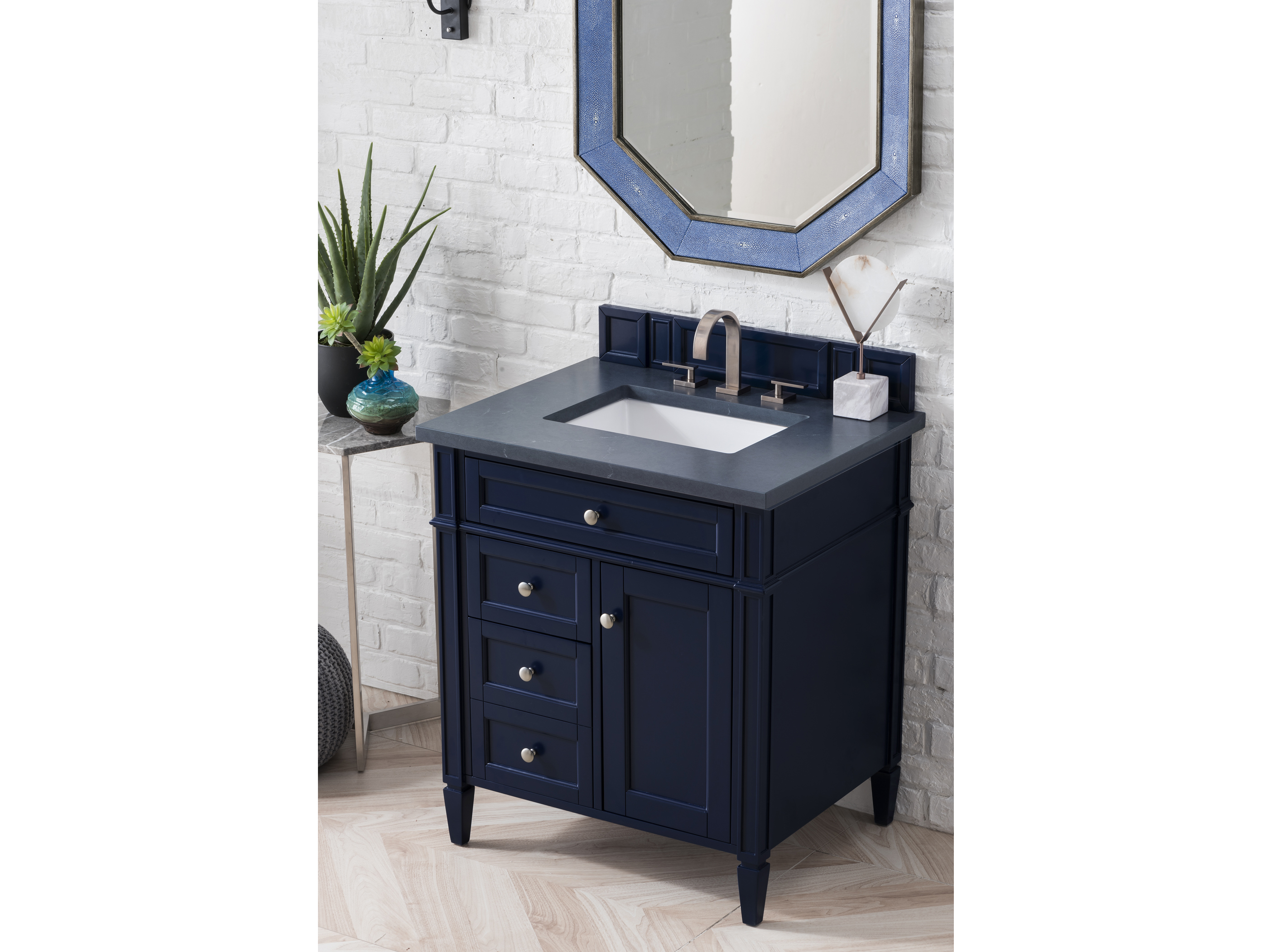 James Martin Furniture Brittany Victory Blue 28'' Wide Single Vanity