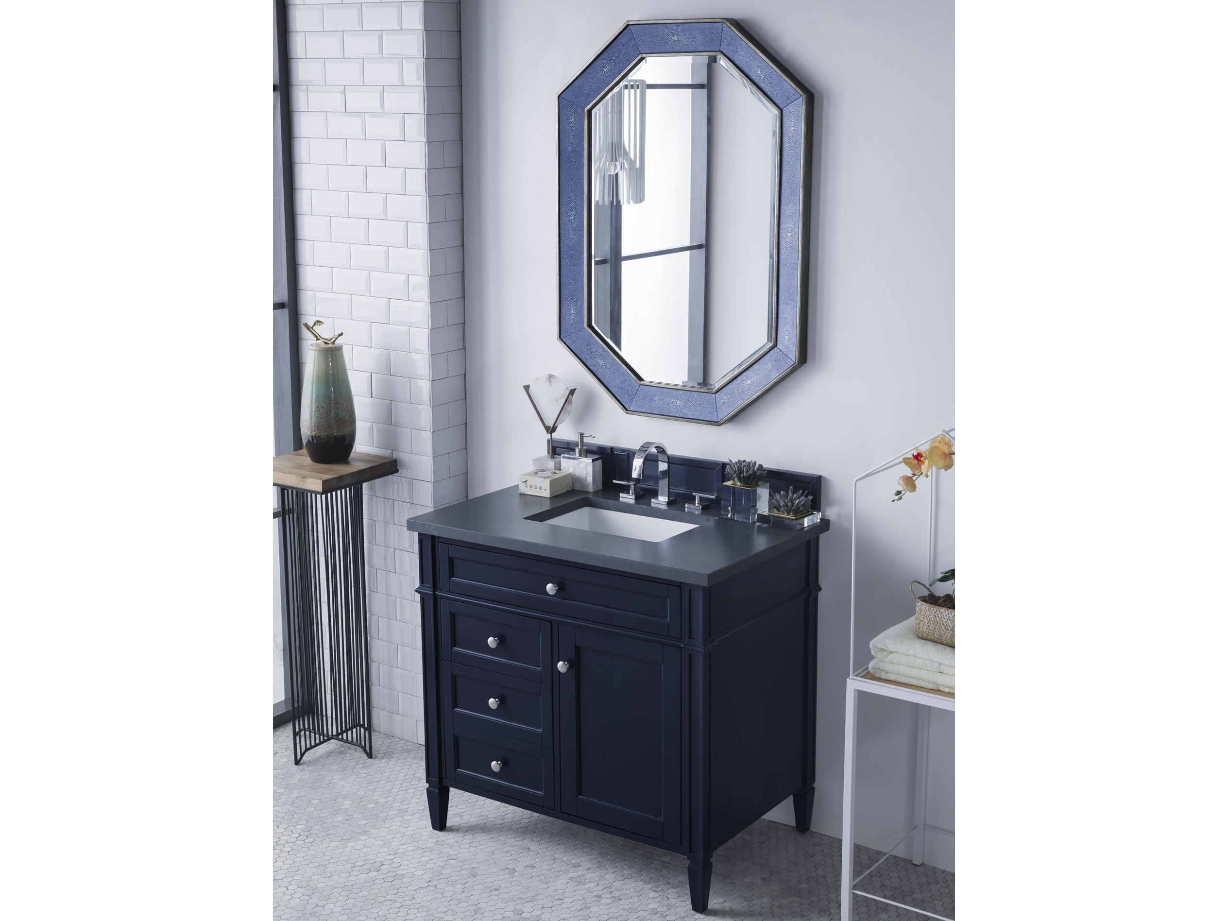 James Martin Furniture Brittany Victory Blue 34'' Wide Single Vanity JS650V36VBL