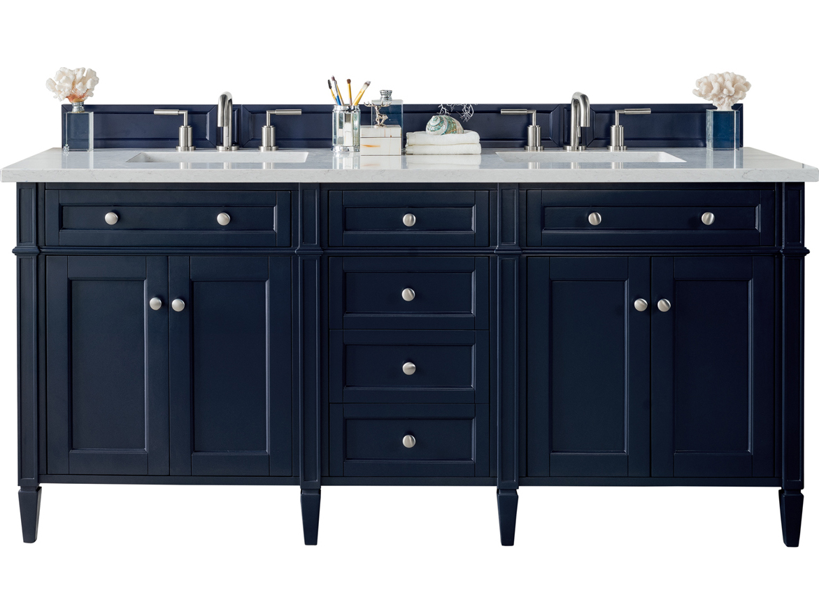 James Martin Furniture Brittany Victory Blue 70'' Wide Double Vanity