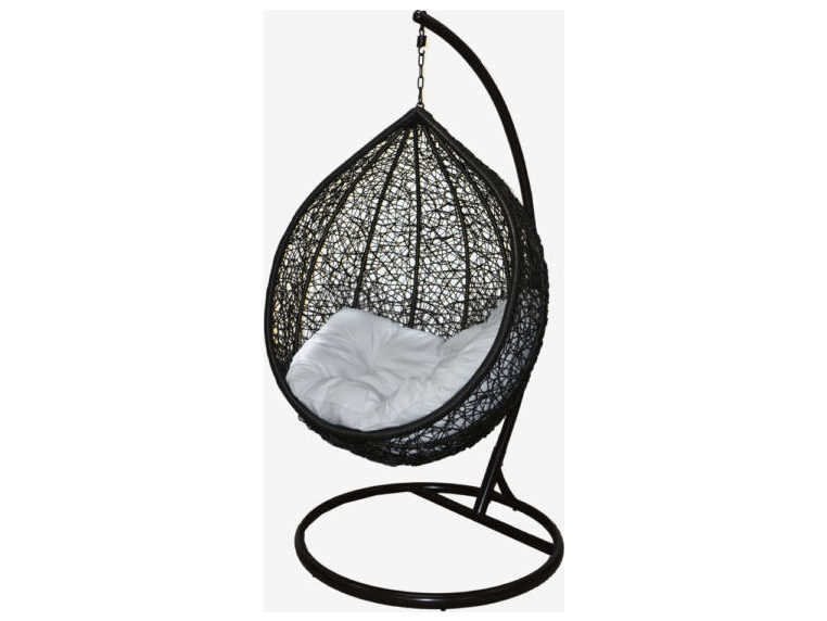 Schnupp Patio Egg Wicker Swing Chair with Stand JV37