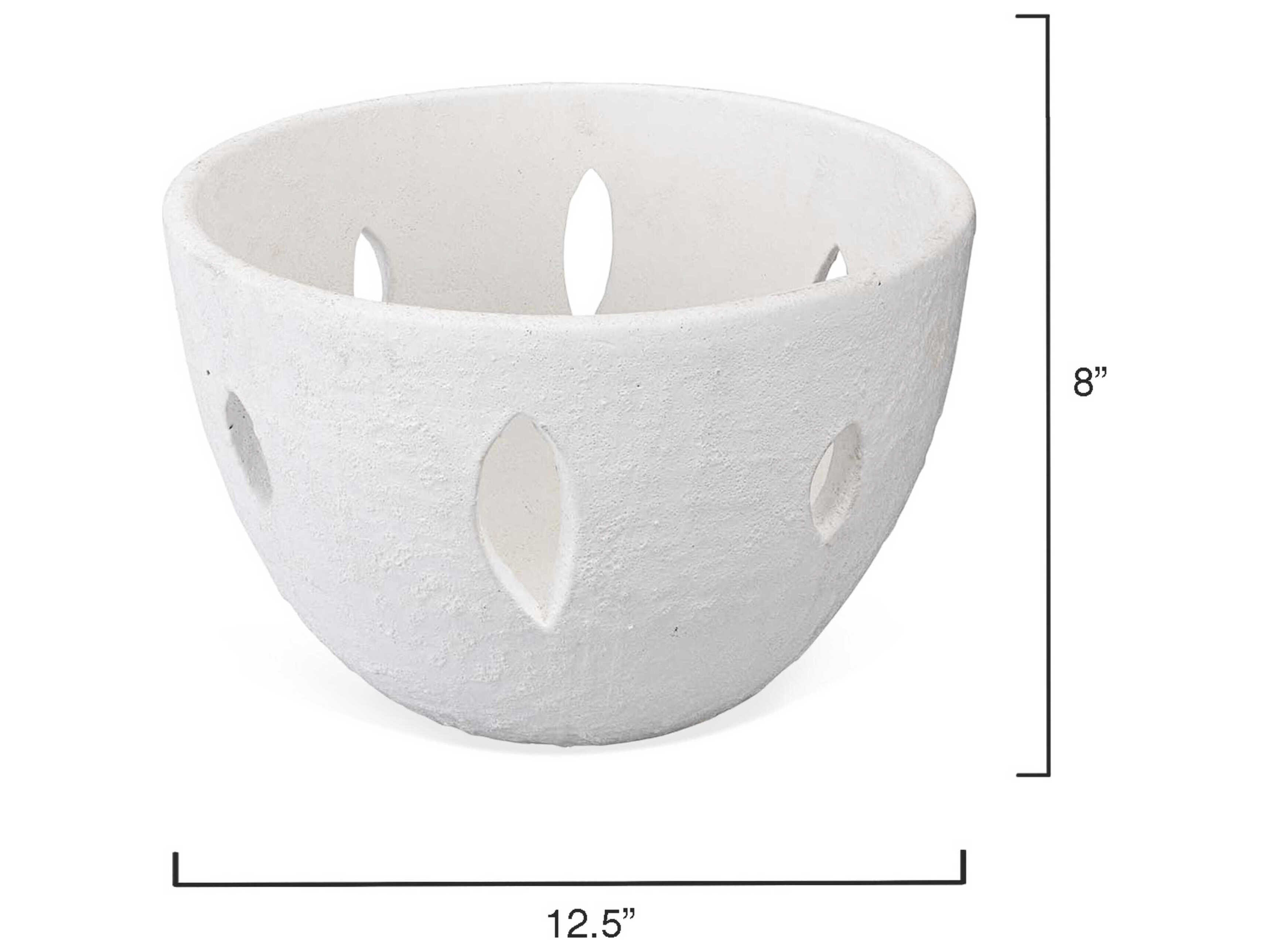 Jamie Young Textured Matte White Decorative Bowl JYC7LACEBOWH