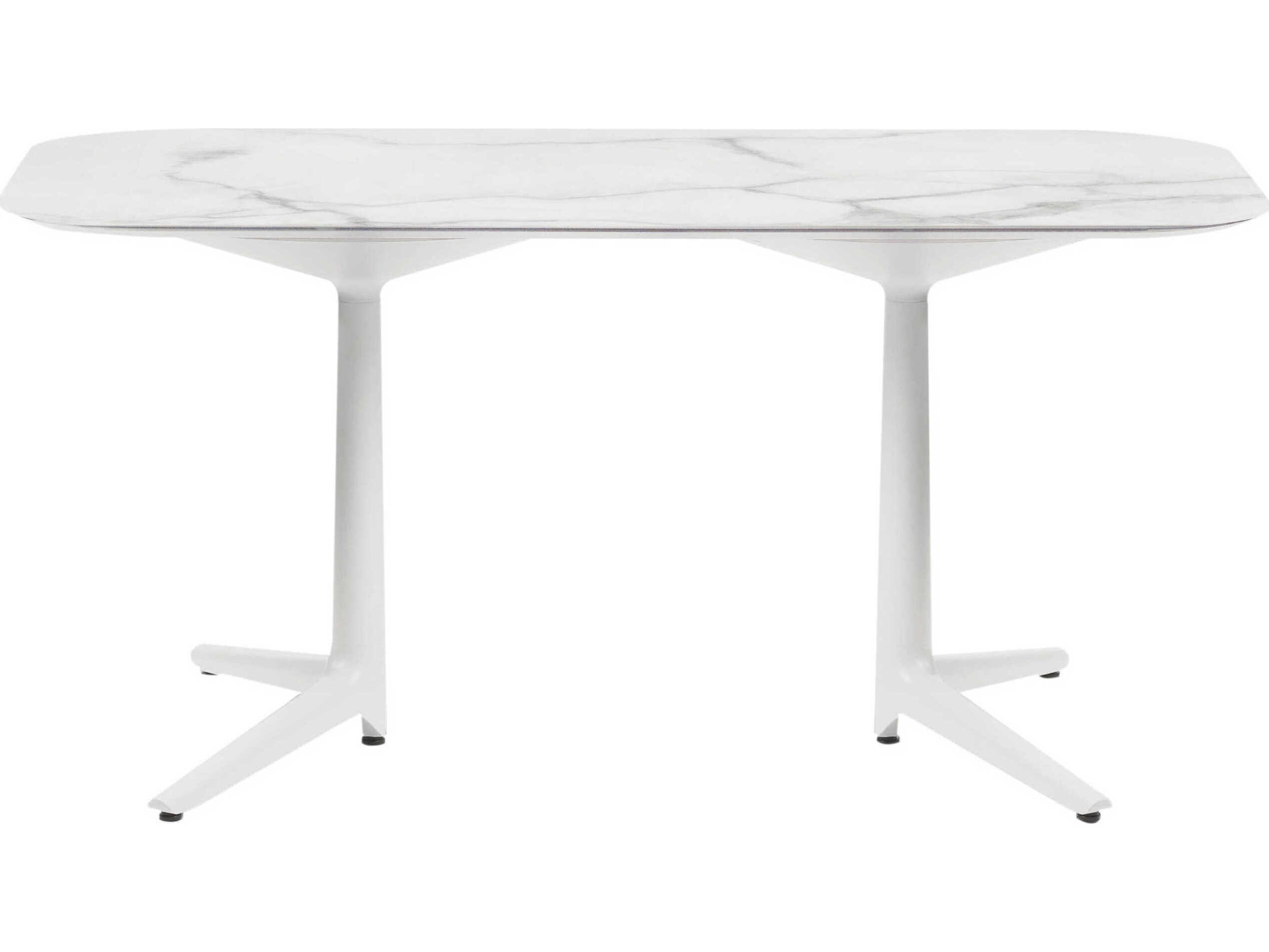 Kartell Outdoor Multiplo Xl White Marble / White 62''W x 35''D