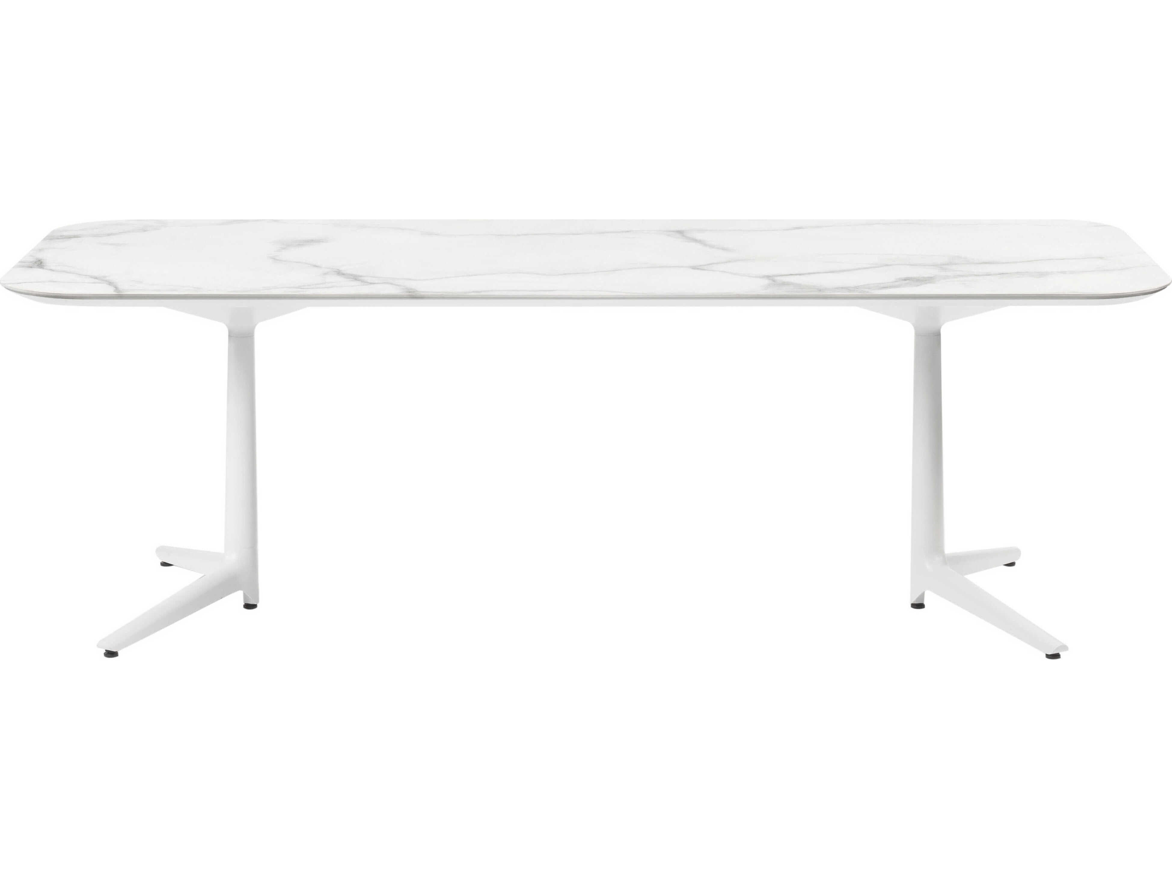 Kartell Outdoor Multiplo Xl White Marble / White 70''W x 35''D