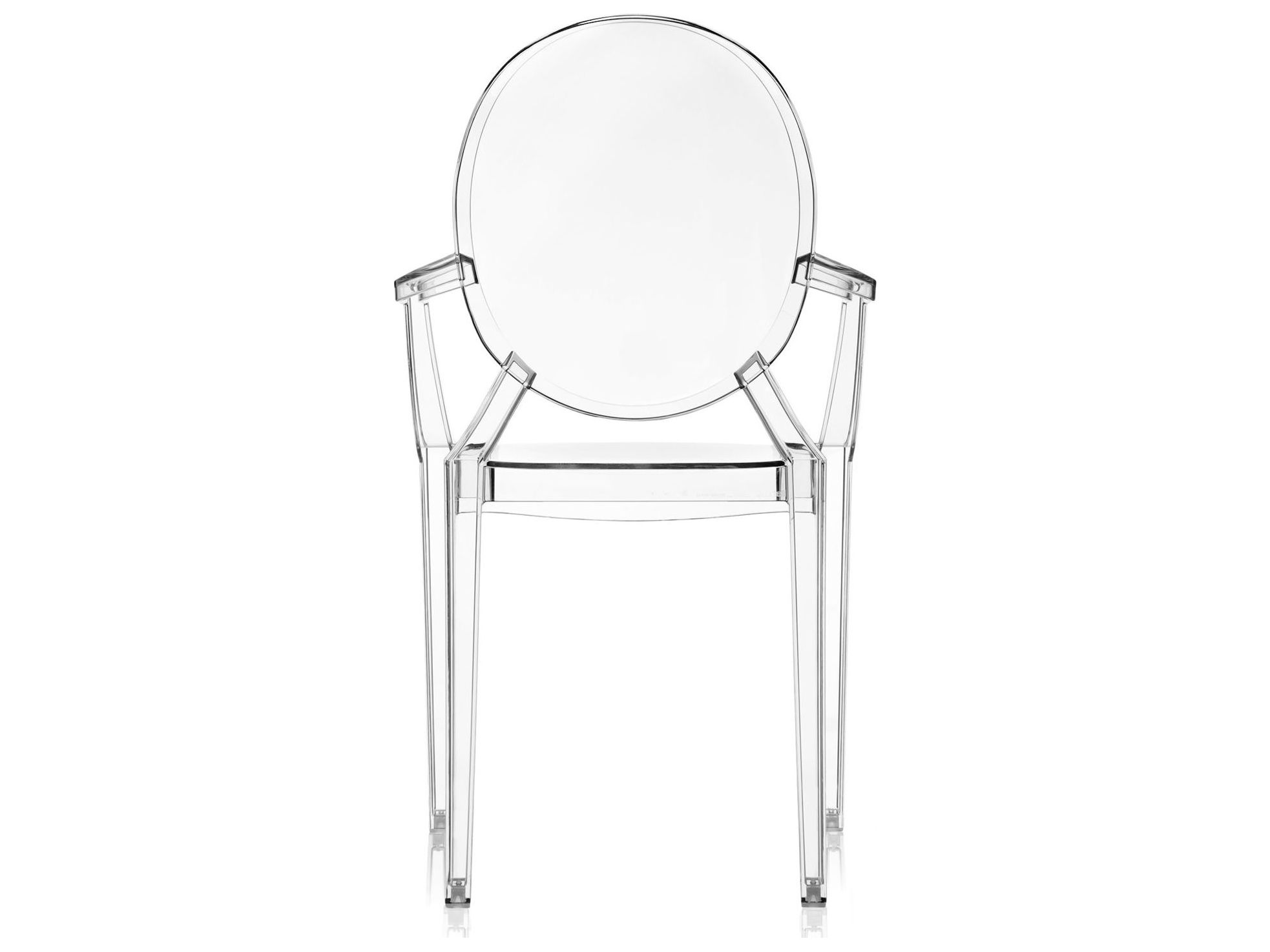 Kartell Outdoor Louis Ghost Crystal Resin Dining Arm Chair (Set of 4