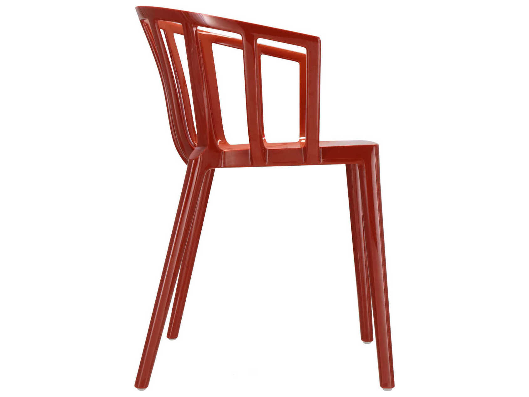 Kartell Outdoor Venice Rusty Orange Resin Dining Arm Chair KAO580615